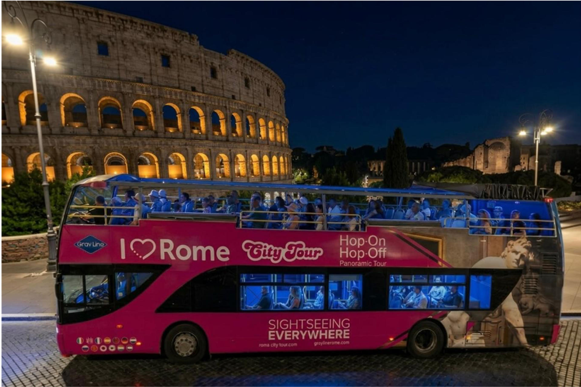 Rome Hop On Hop Off Christmas Lights by Night Open Bus - Thumbnail 6