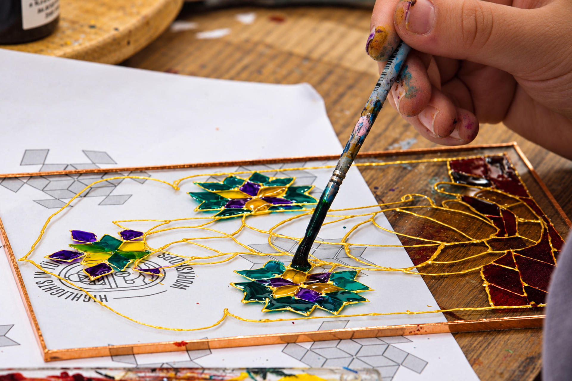 Rooftop Stained Glass Painting Workshop with Fairy Chimney Views - Thumbnail 12