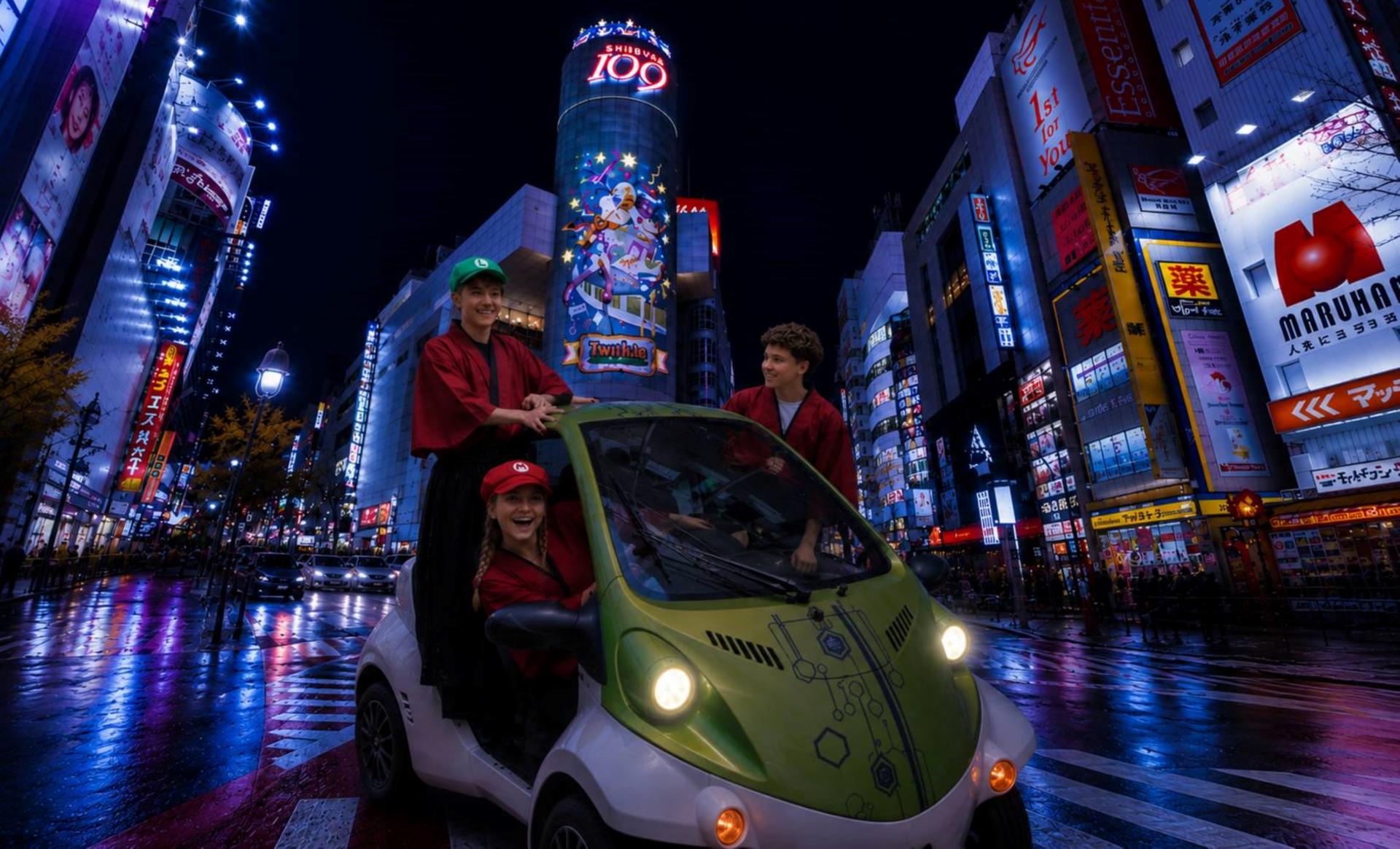 Tokyo Shibuya Night Drive: Kimono EV Go-Kart Tour with Photos - Image 1