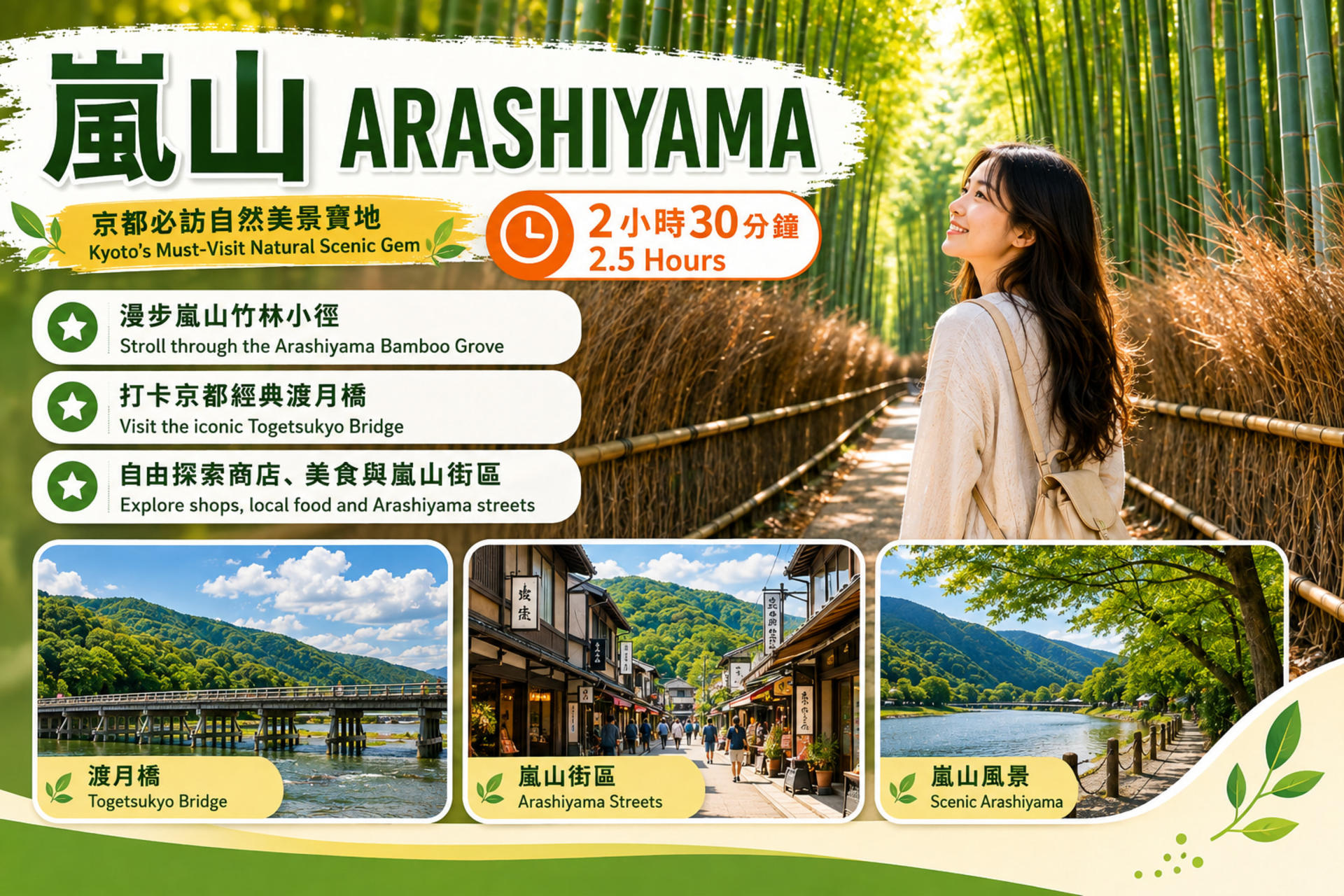 Arashiyama Bamboo Forest & Nara Park Deer & Fushimi Inari Shrine Torii Gate Day Tour (Departing from Osaka/Kyoto) - Thumbnail 4