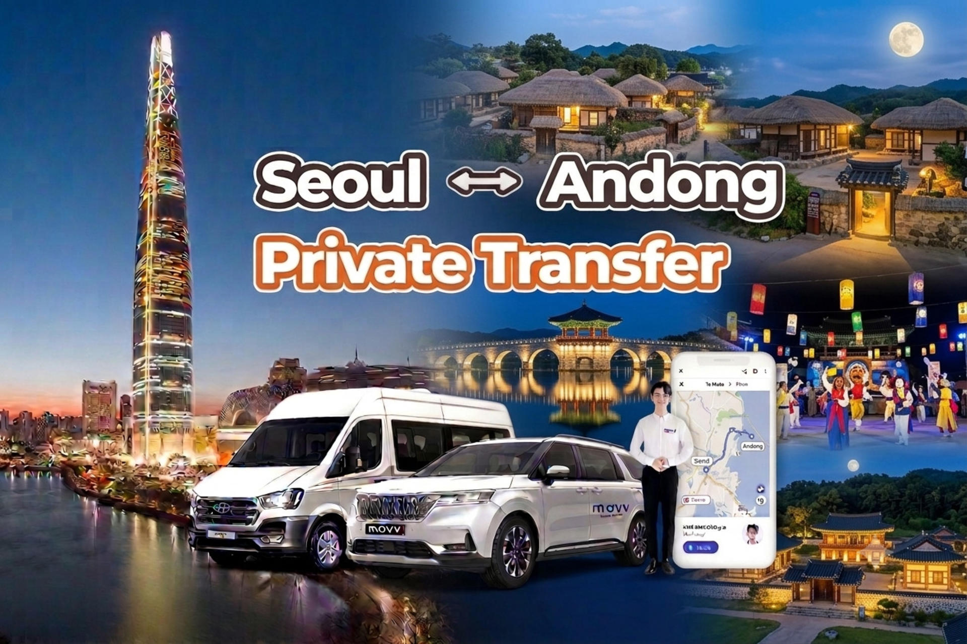 Seoul - Andong Premium Private Transfer with Chauffeur - Image 1