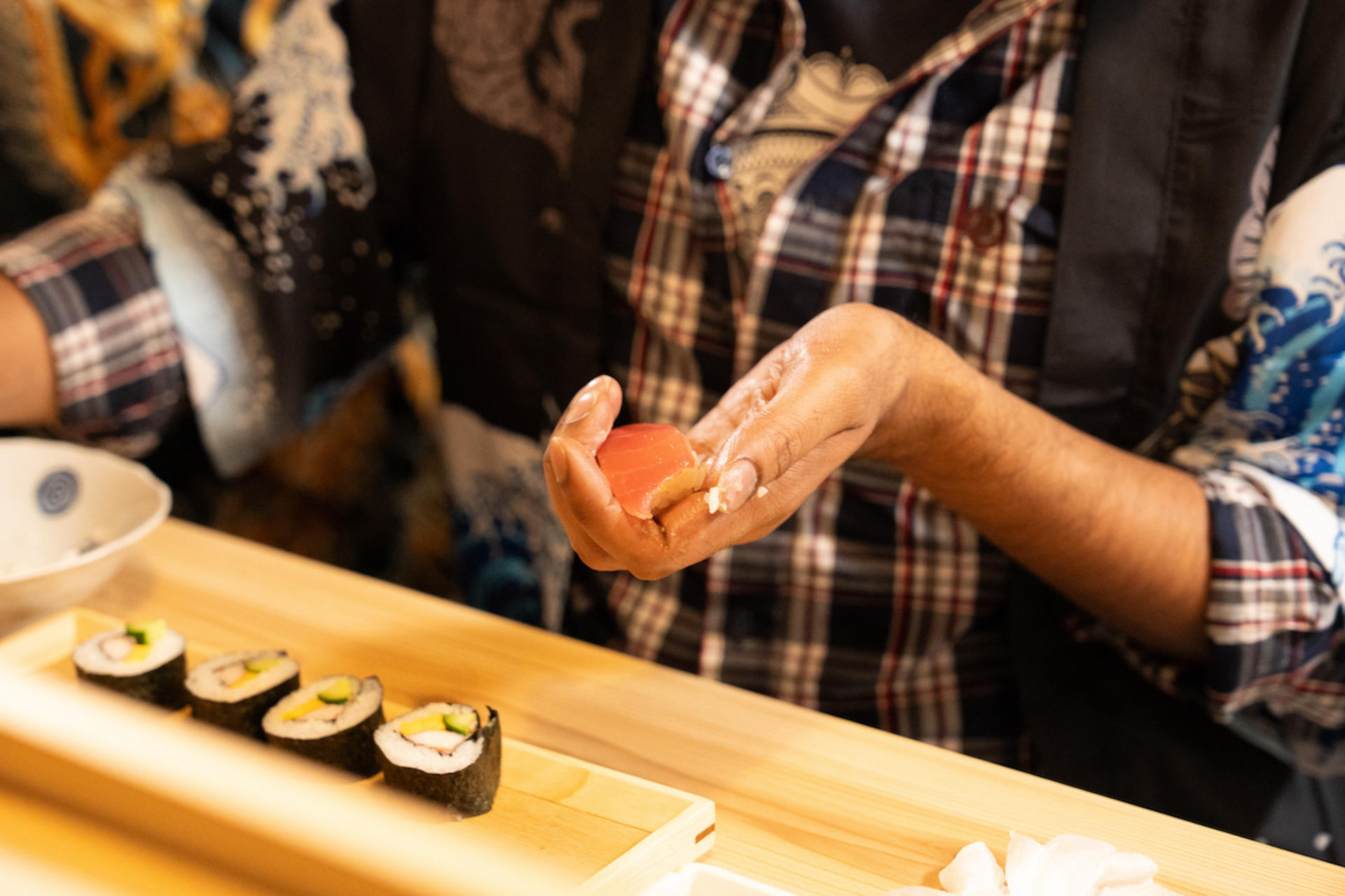 Sushi Making Class in a Happi Coat in Asakusa - Thumbnail 2