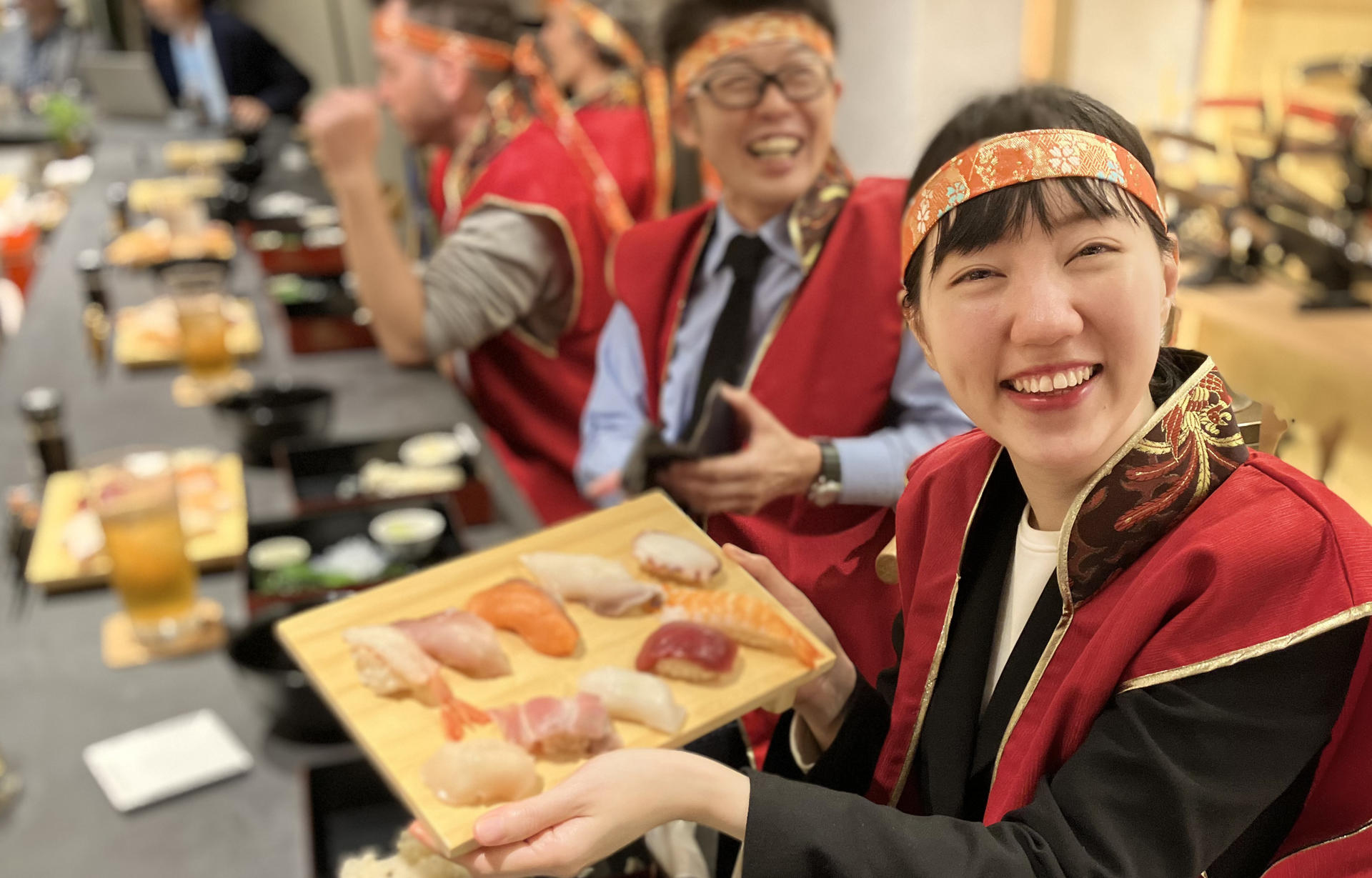 Luxury Samurai Sushi Dining Show in Asakusa Tokyo - Thumbnail 3