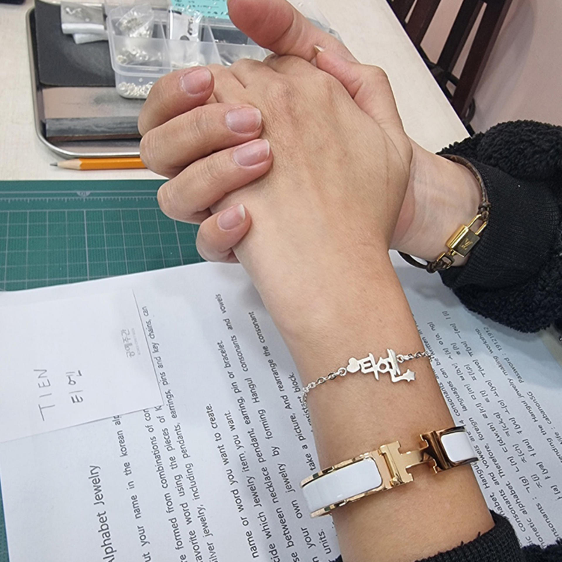 Seoul Korean Alphabet Silver jewelry Making Workshop - Thumbnail 16