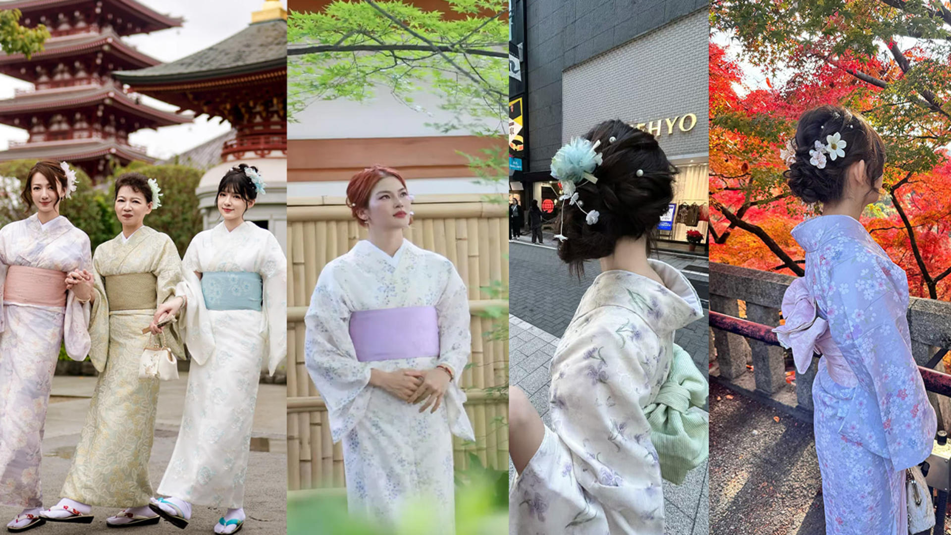 Kyoto Kimono Rental Experience (Optional Exquisite Hair Styling/Japanese Makeup/Photography) (Ookini Kiyomizu-dera Main Store) - Thumbnail 4