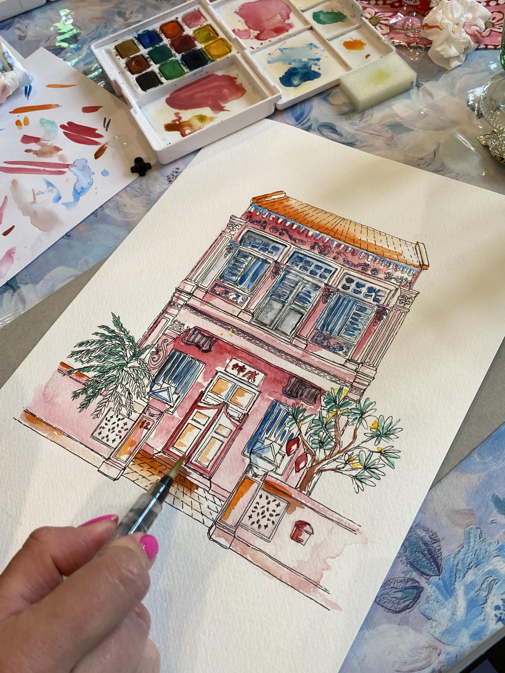 Guided Sketching & Watercolour Journey Into Singapore - Image 1