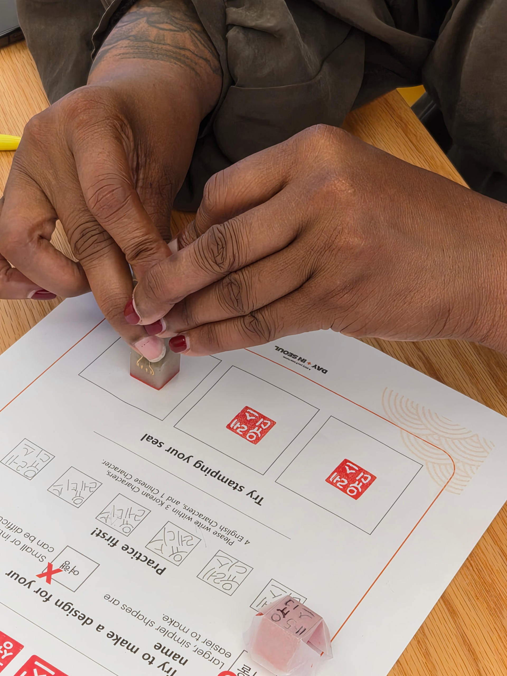 [Seoul Haebangchon] Korean Name Seal Making(Your Personalized Seal) - Image 1