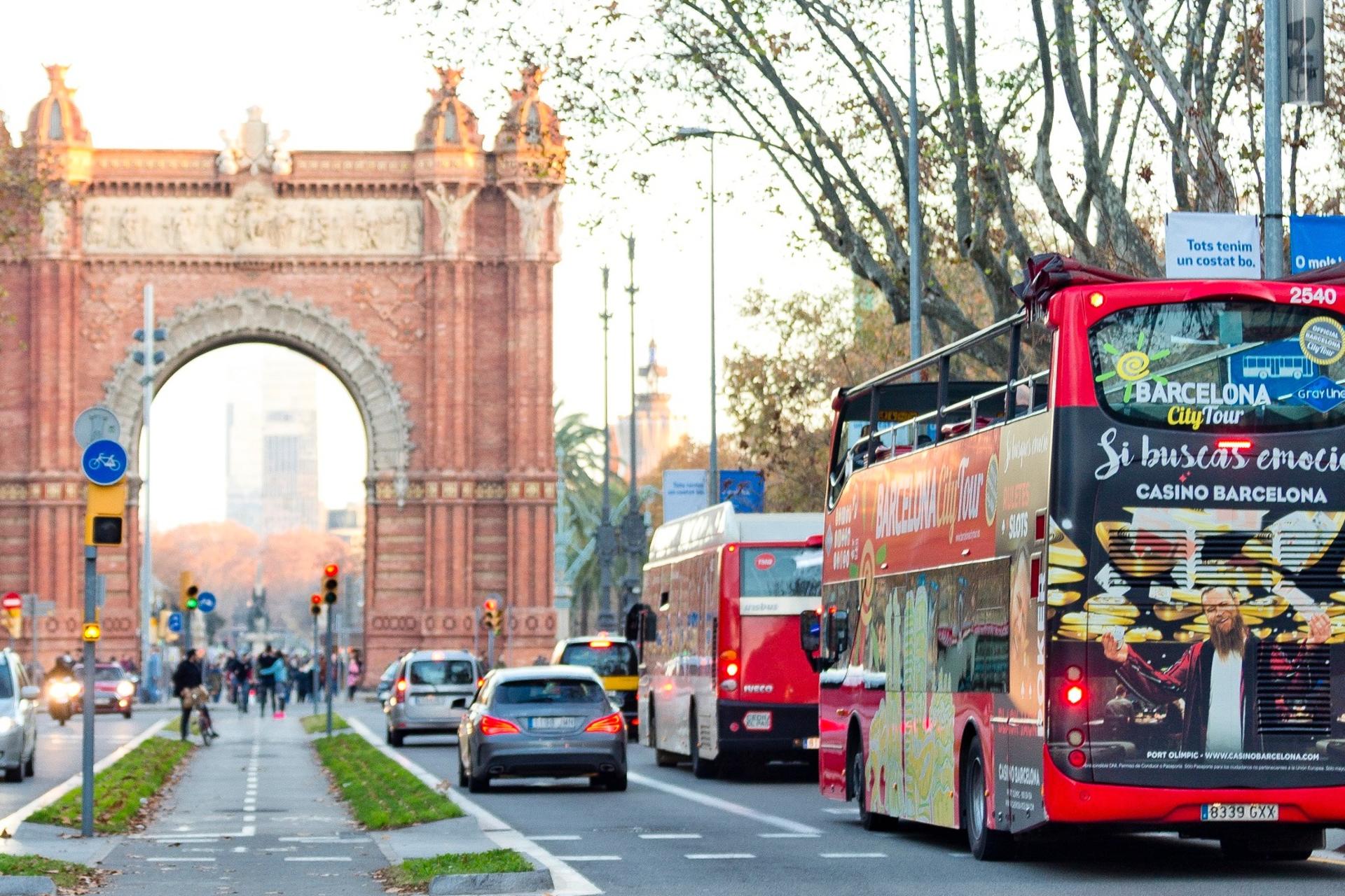Barcelona Hop-On Hop-Off Bus Pass and Eco Catamaran Cruise - Image 1