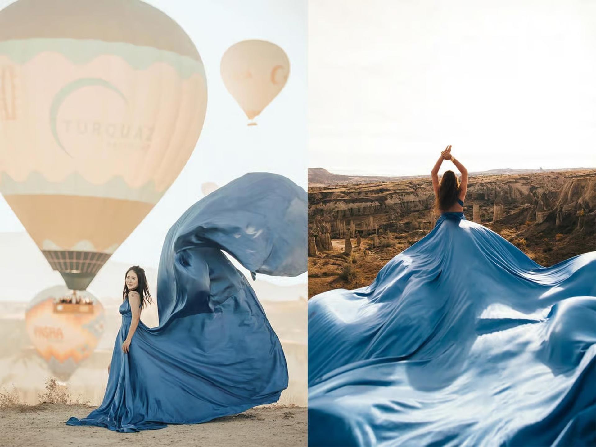 Flying Dress Photo Shoot at Carpet House in Cappadocia - Thumbnail 10