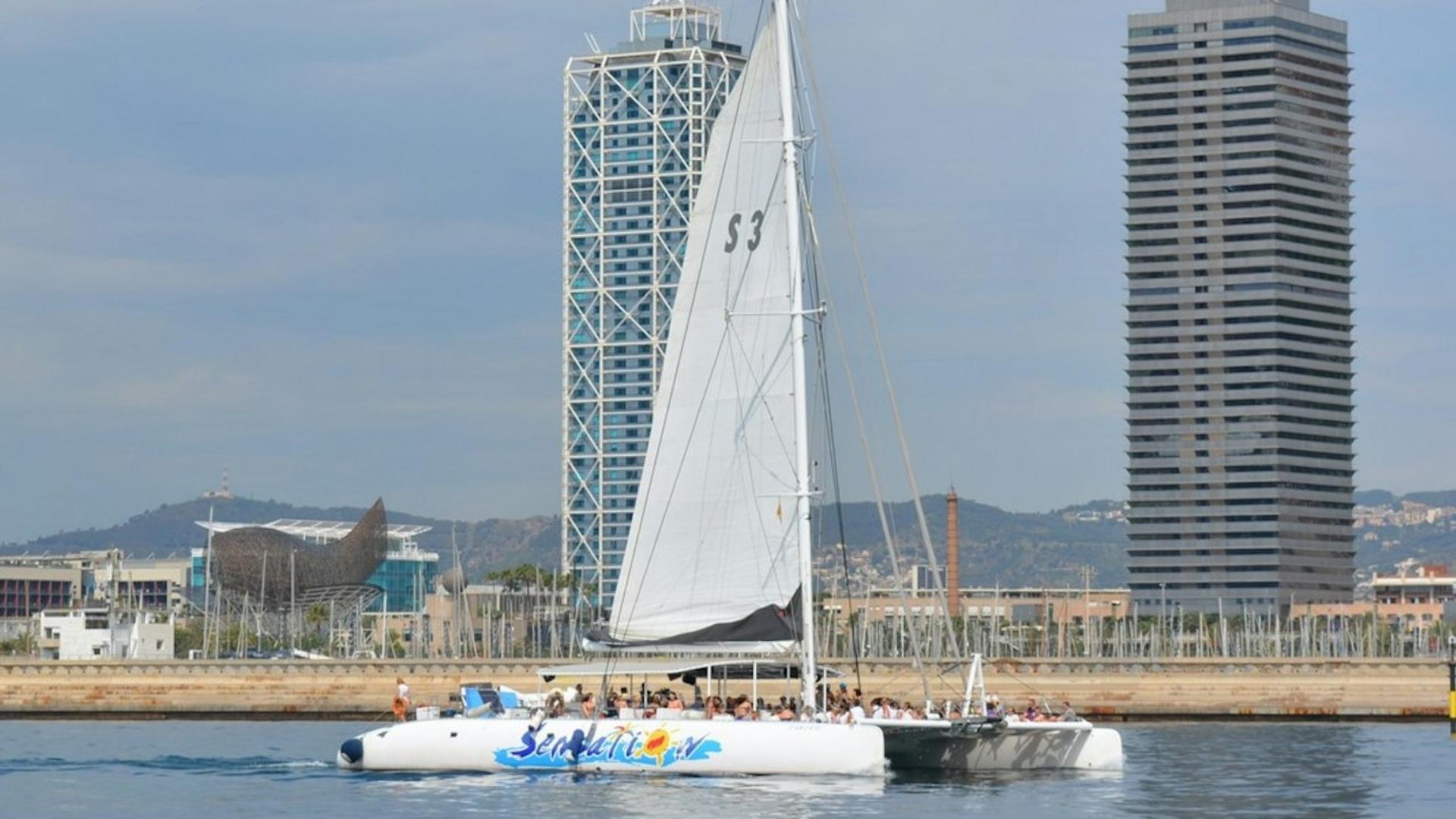 Catamaran Cruise Sailing with BBQ from Barcelona - Thumbnail 4