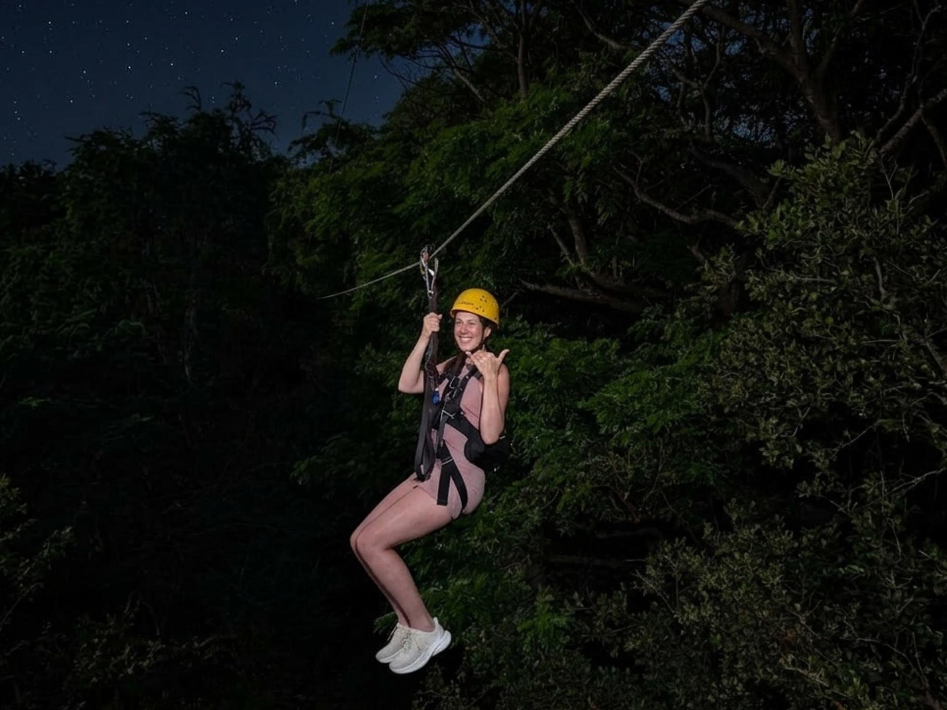 Night Zipline Adventure Experience with Campfire in Oahu - Thumbnail 7