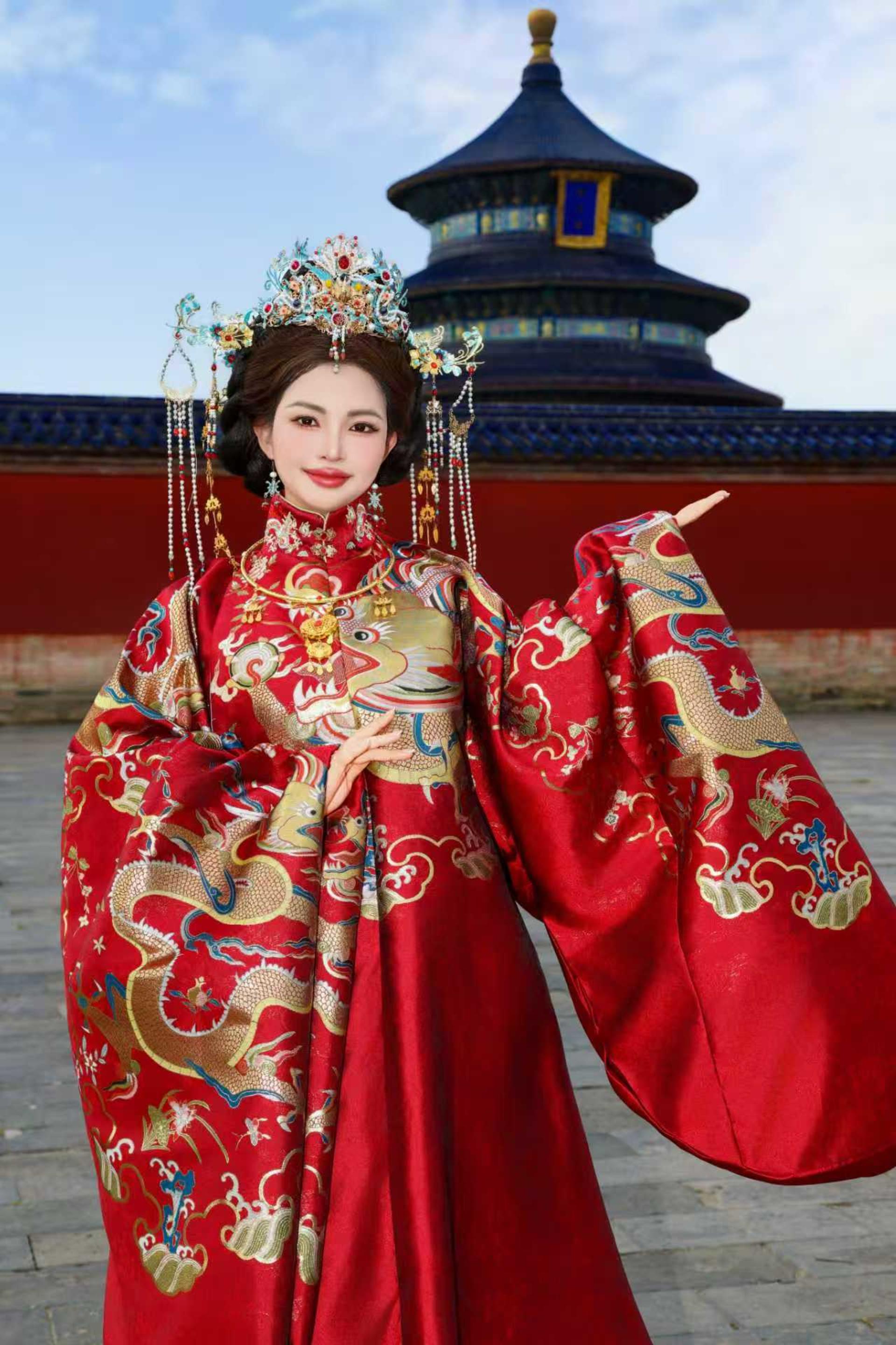 Beijing Temple of Heaven Hall of Prayer for Good Harvests Hanfu Rental · Ancient Costume Travel Photography Cheongsam Photography - Thumbnail 19