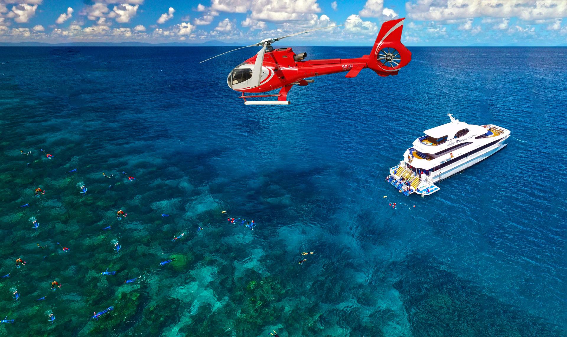 Great Barrier Reef Snorkel, Dive & Helicopter Full Day Tour - Image 1