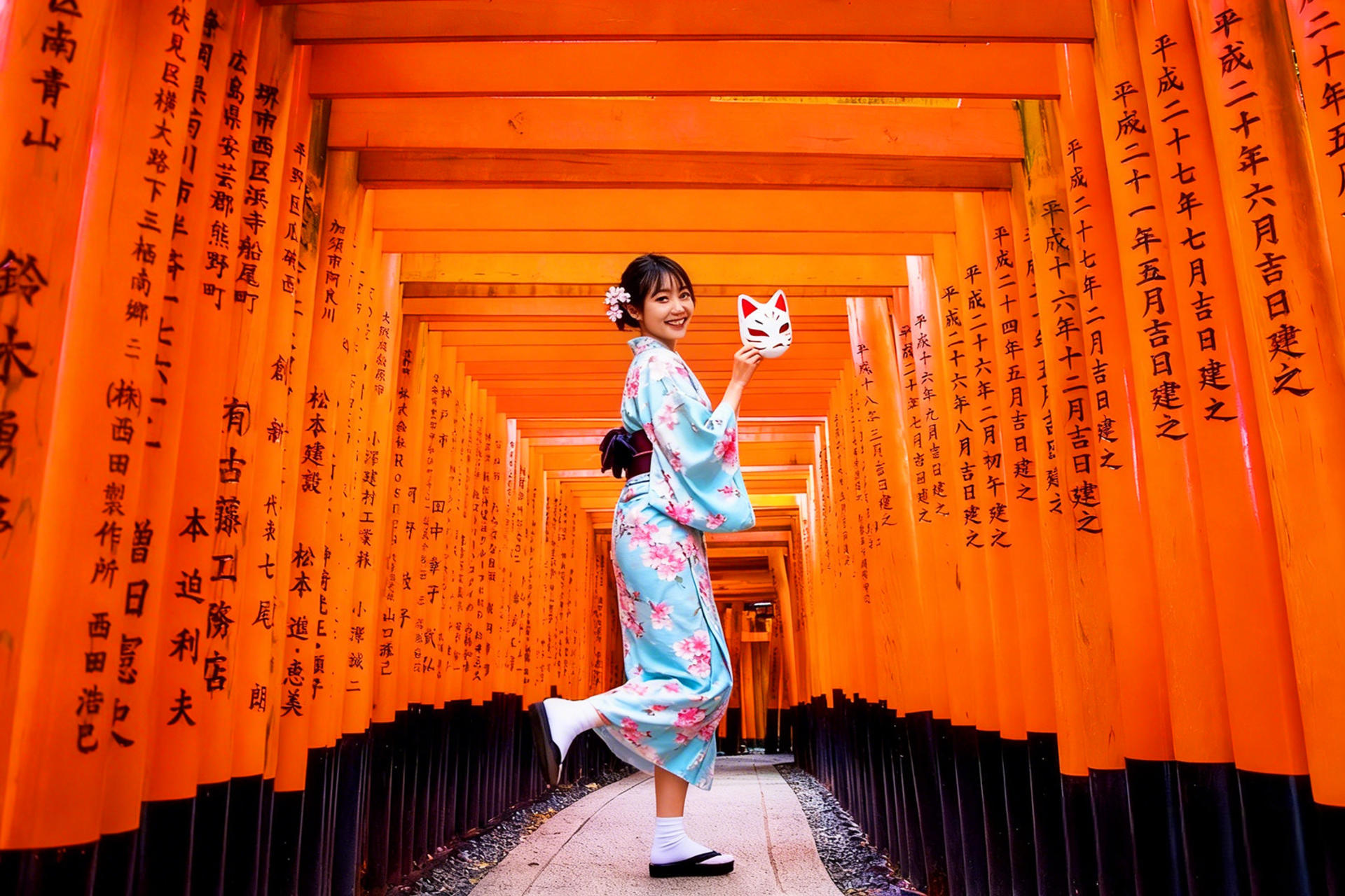 Kyoto Wafuu Journey: Kinkaku-ji & Kiyomizu-dera & Fushimi Inari-taisha Day Trip | Departure from Osaka/Kyoto - Image 1