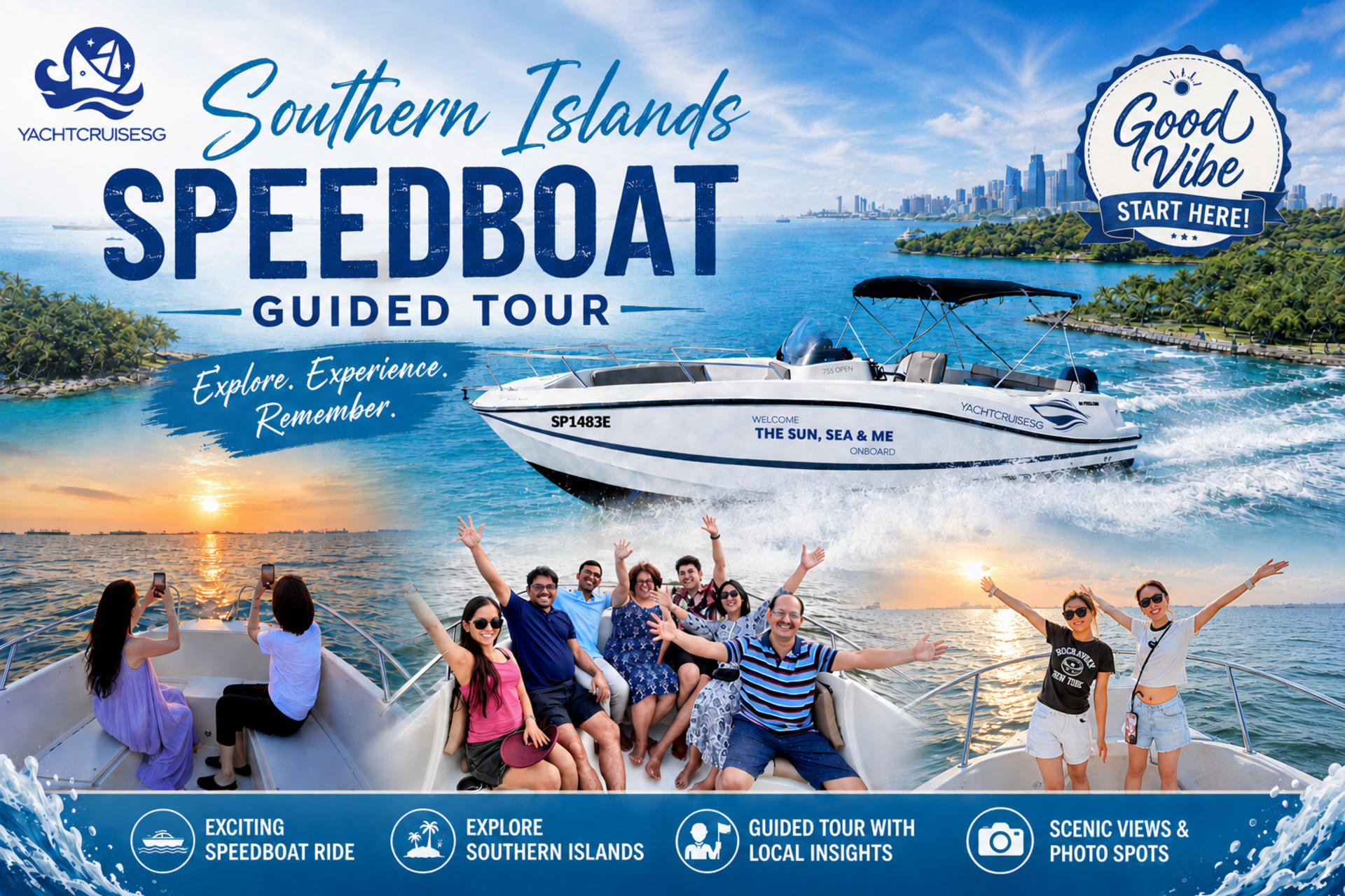 Southern Islands Speedboat Guided Tour by YachtCruiseSG - Image 1