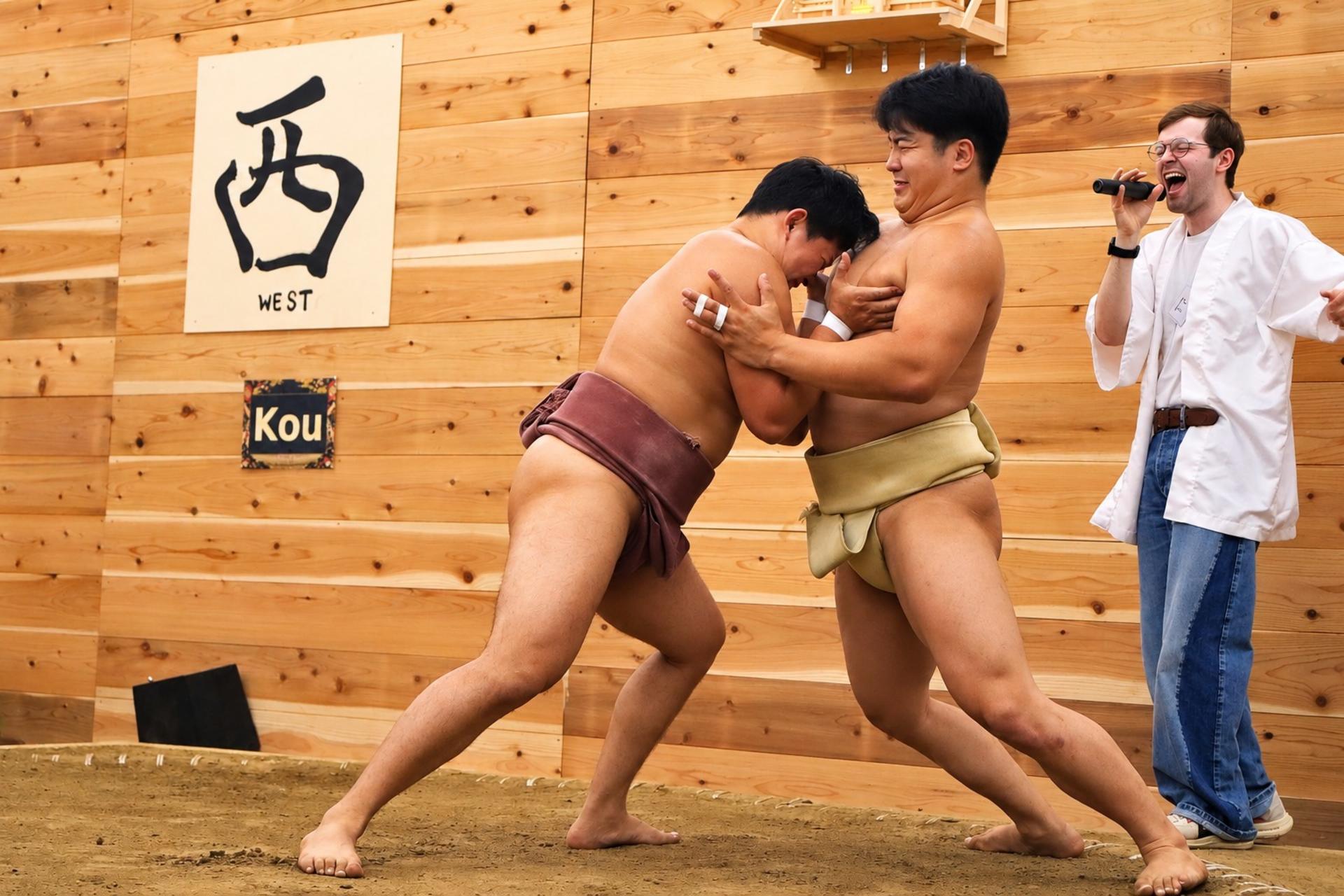 Osaka: Live Sumo Show with Audience Challenge & Wrestler Photo - Thumbnail 4