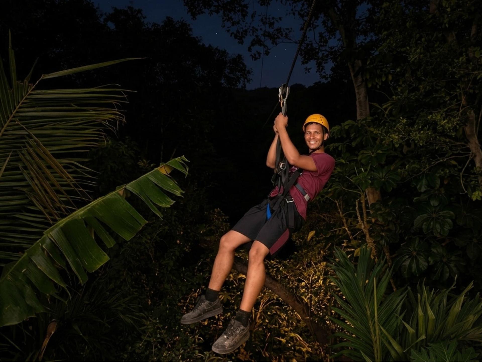 Night Zipline Adventure Experience with Campfire in Oahu - Thumbnail 2