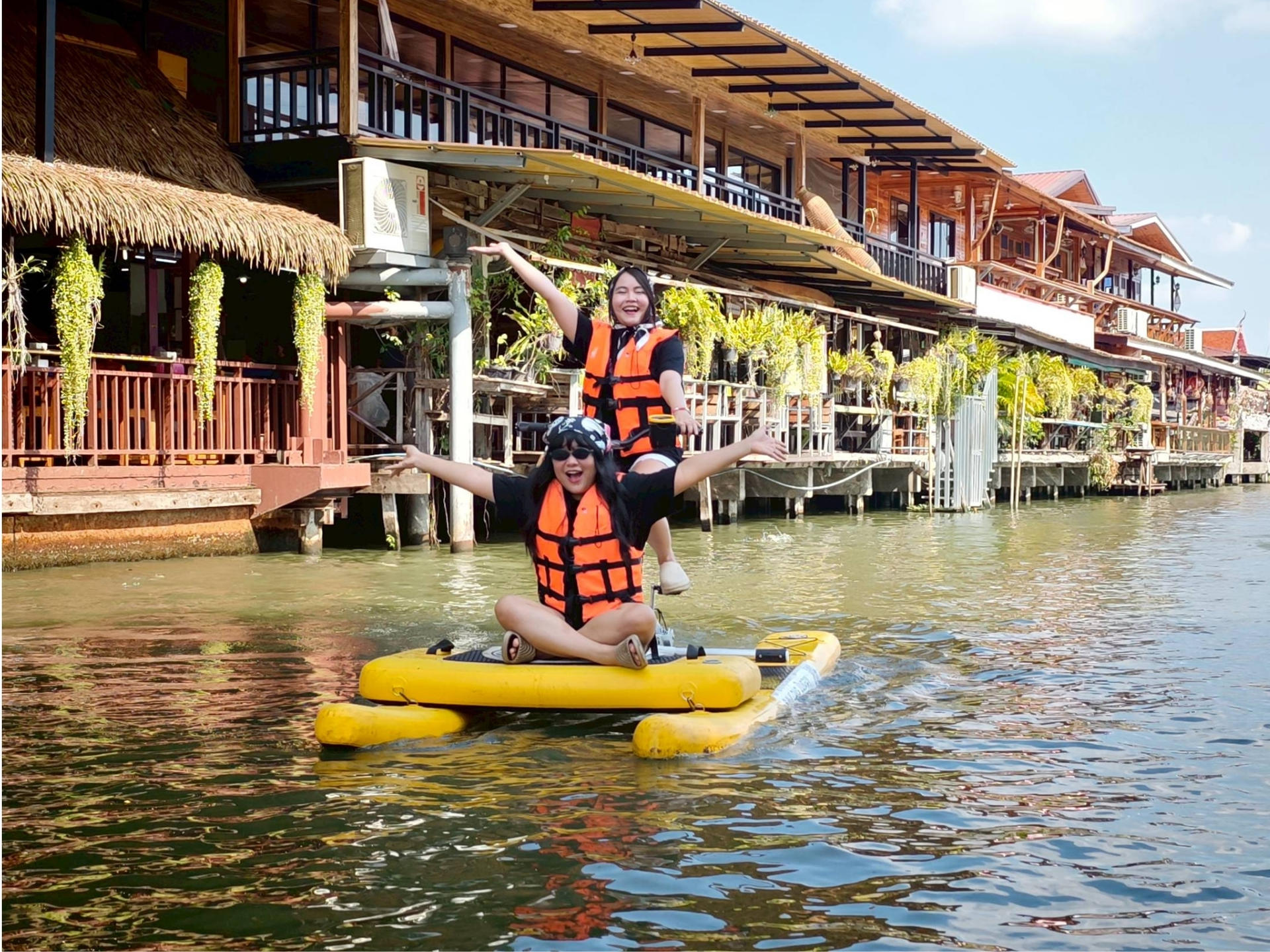 Punklong Water Bicycle at Klong Bang Luang in Bangkok - Thumbnail 2