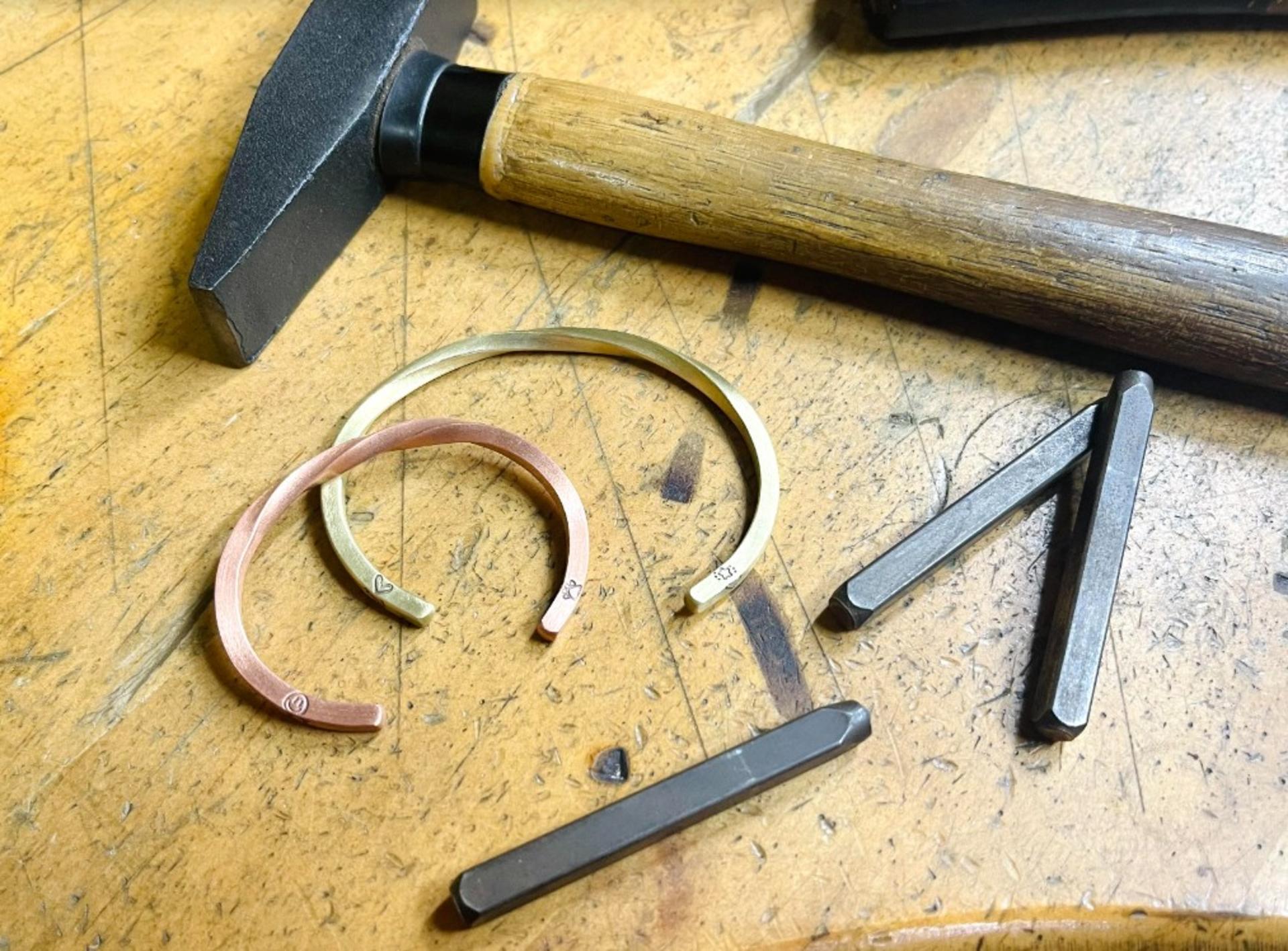 Dirty Hand Studio - Bangle Workshop | "Leave your message" Copper Bangle, Sterling Silver Bangle Workshop | Kwai Chung  - Thumbnail 13