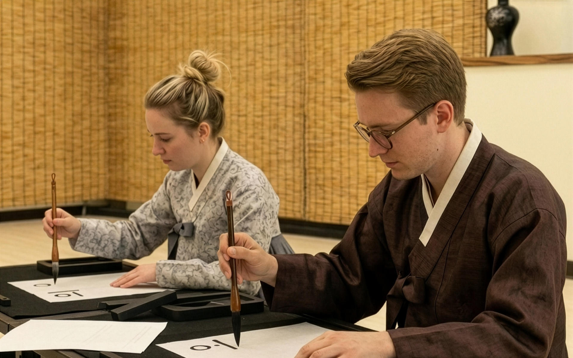 Seoul: Wearing Hanbok and Writing Traditional Hangeul Calligraphy - Image 1
