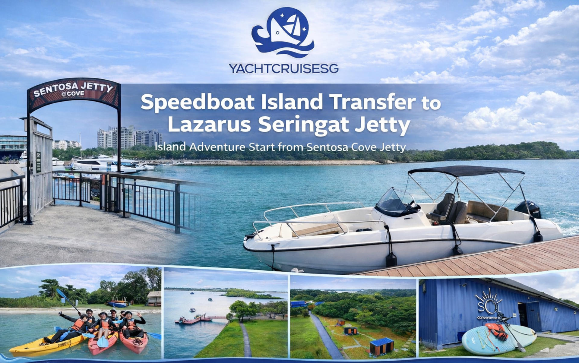 Speedboat Island Transfer to Lazarus Seringat Jetty by YachtCruiseSG - Image 1