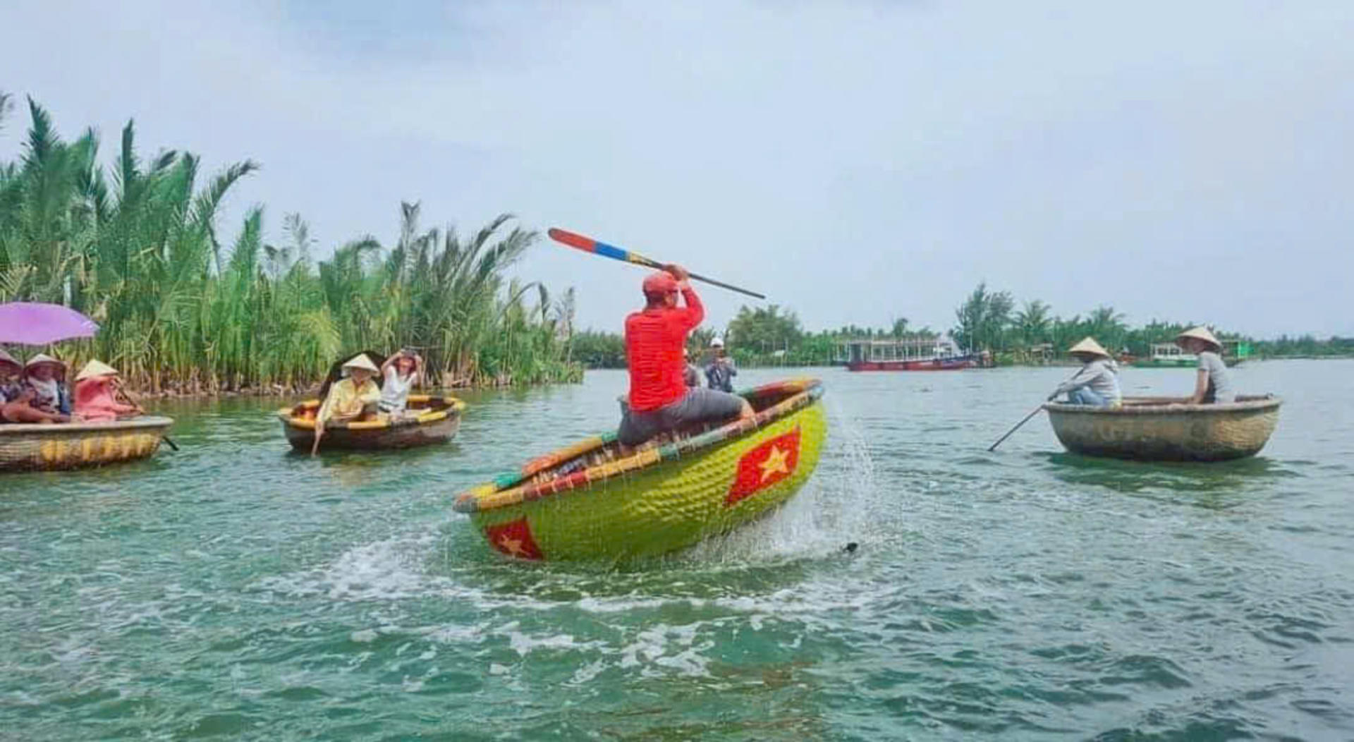From Hoi An: Duck Stop, Basket Boat and Cooking Class - Image 1