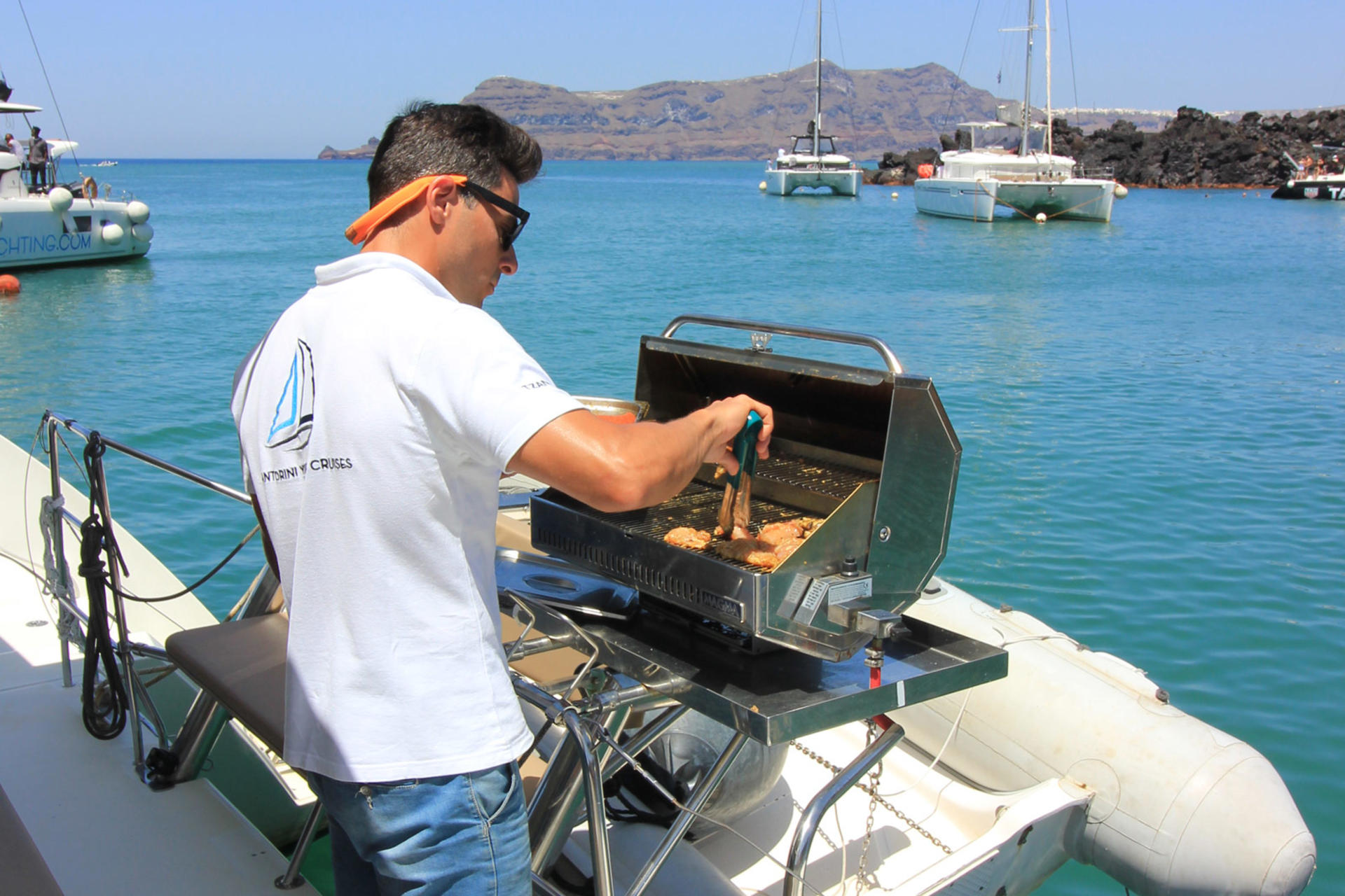 Luxury Santorini Catamaran Cruise: Lunch, BBQ, Drinks & Transfers - Thumbnail 23