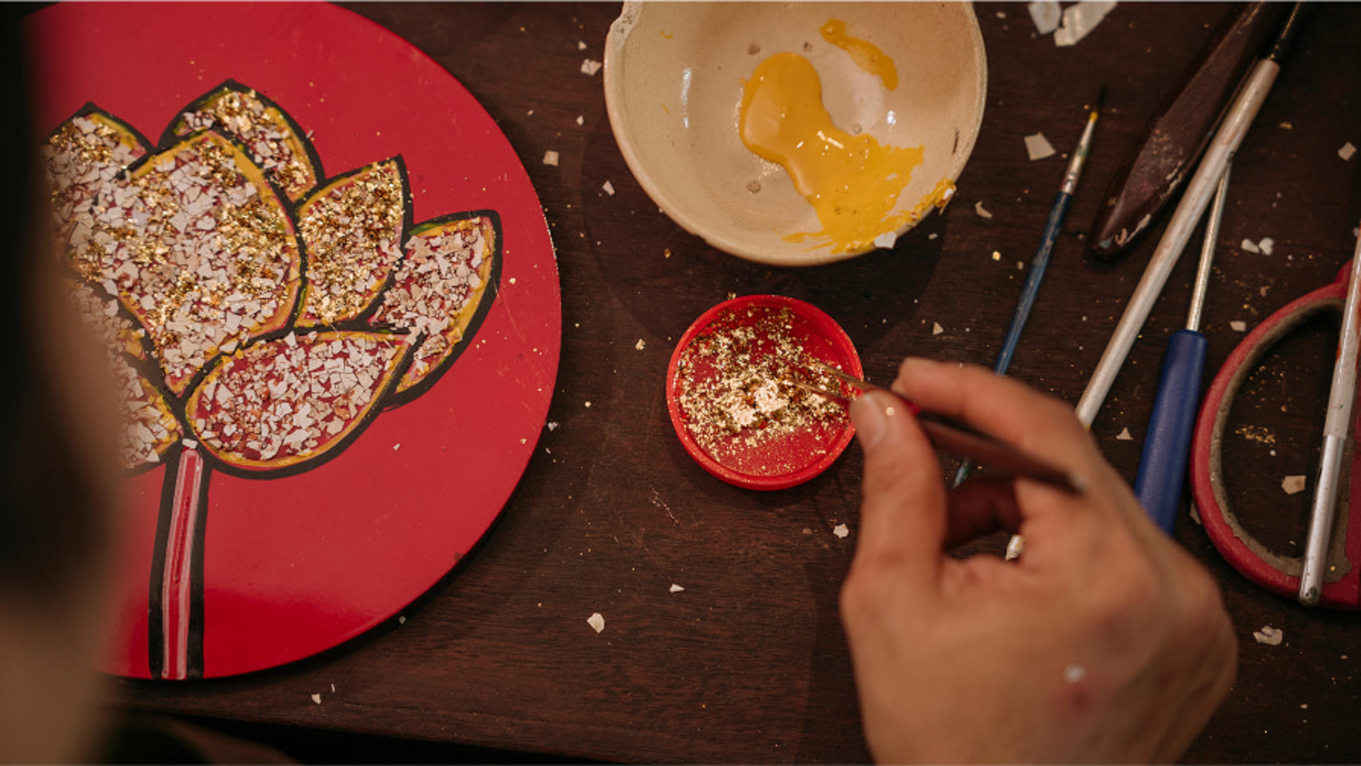 Lacquer Painting Workshop with Eggshell & Seashell Inlay - Thumbnail 6