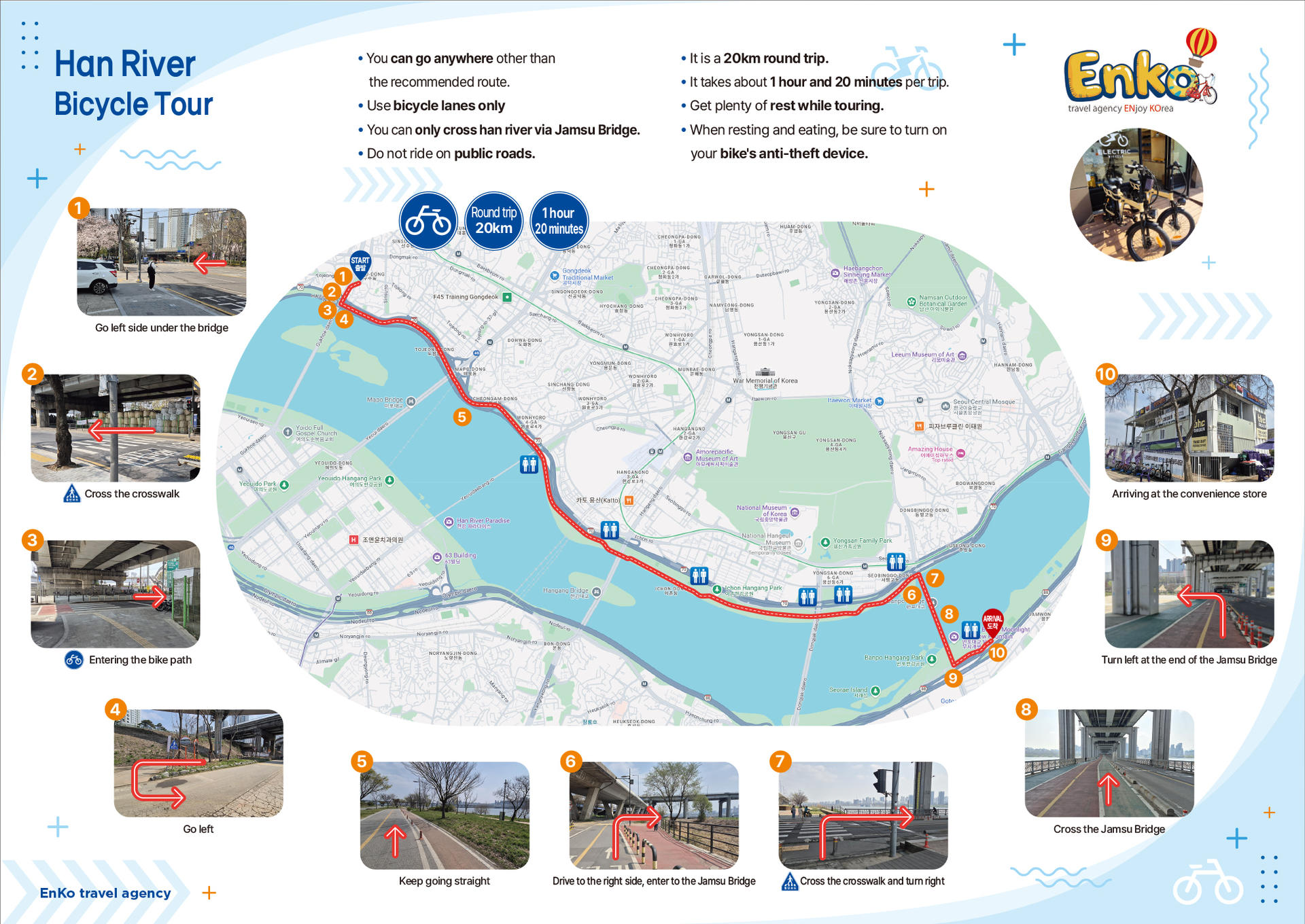 ENKO Electric Bike Ride on the Han River Bike Path in Seoul - Thumbnail 14