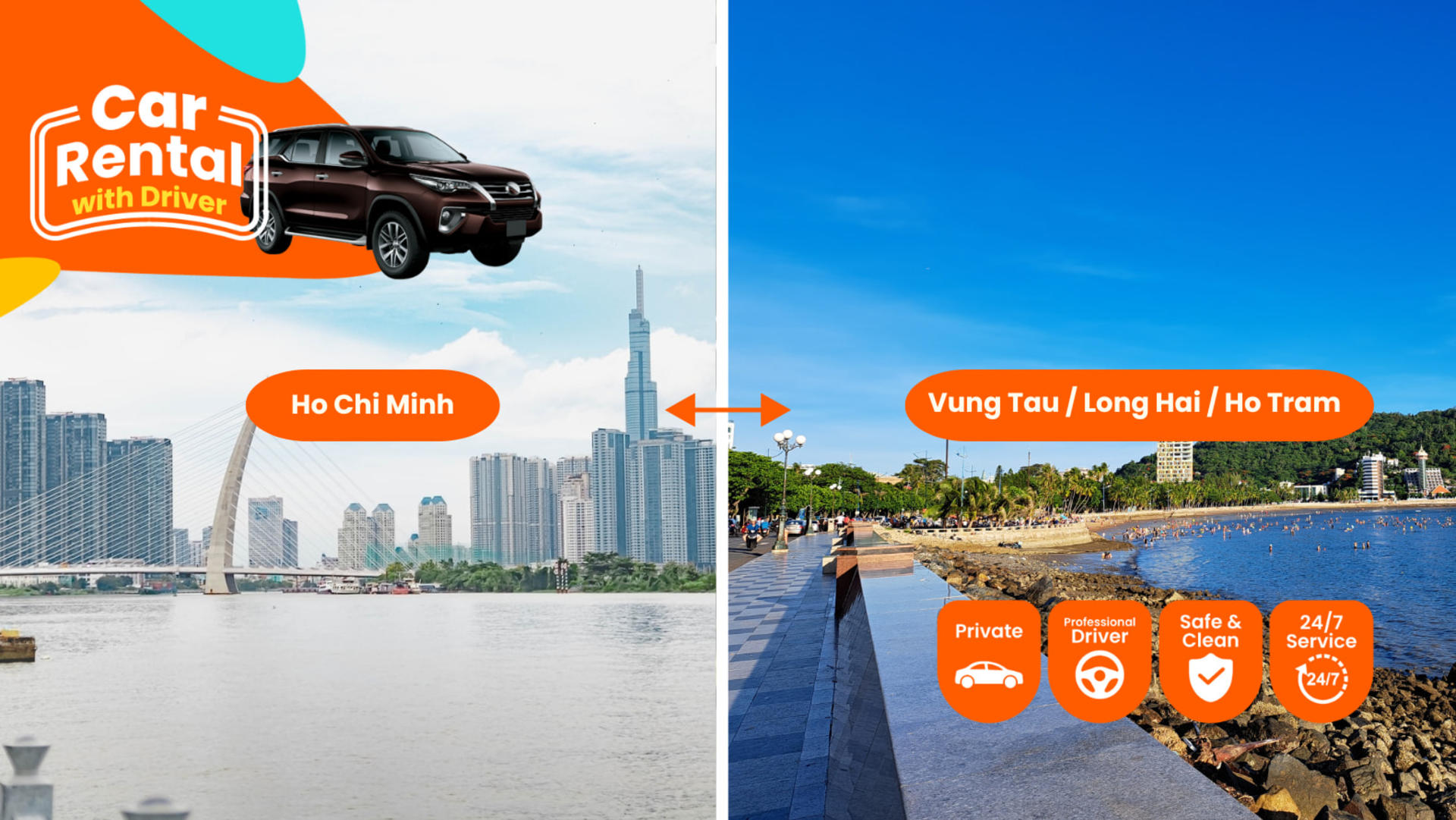 Ho Chi Minh city Private transfer from/to Vung Tau, Ho Tram, Long Hai - Image 1