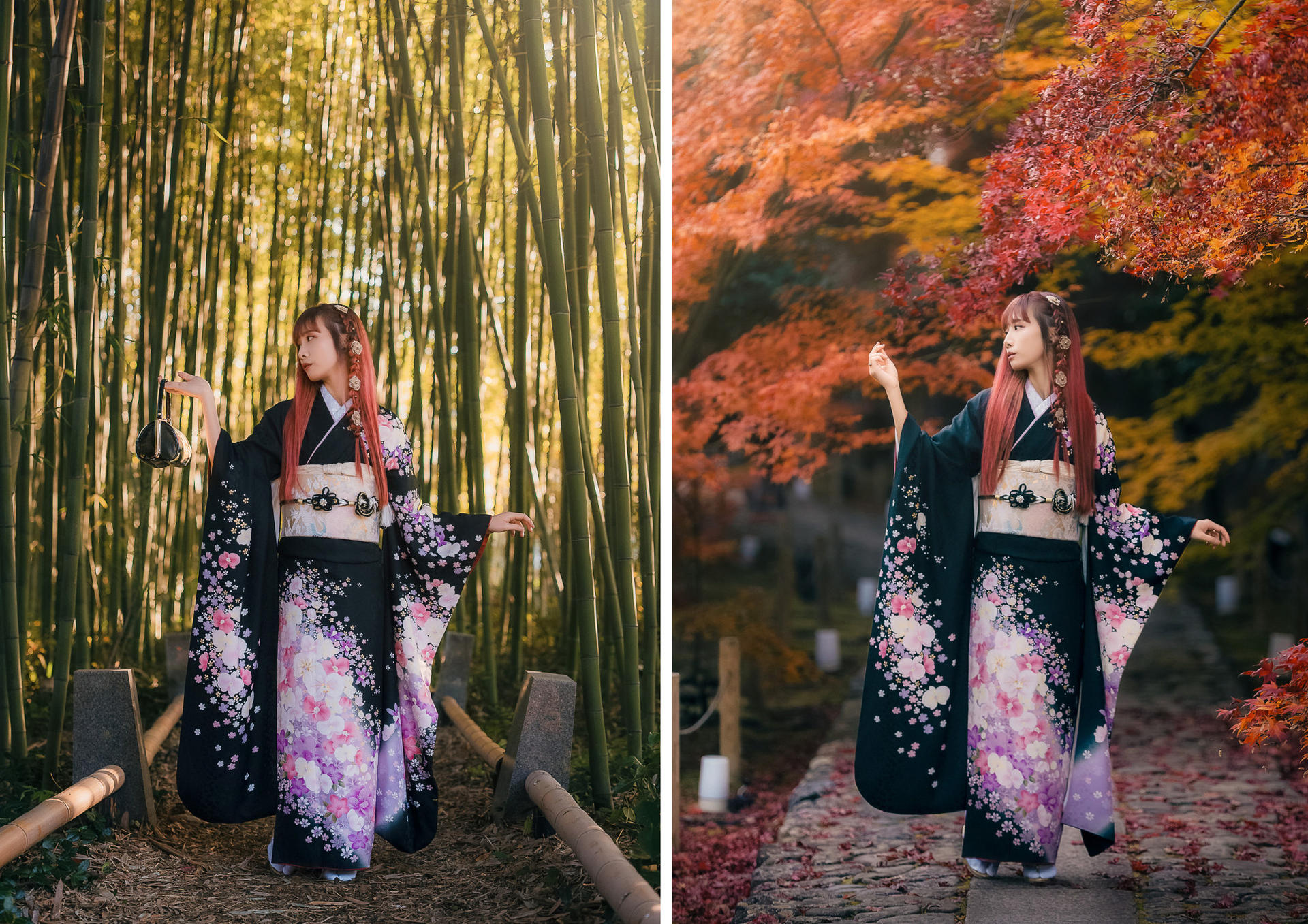 Kyoto Arashiyama Kimono Rental: 3-minute walk to Togetsukyo Bridge, includes women's hair set. Kyoto Aiwafuku - Thumbnail 15