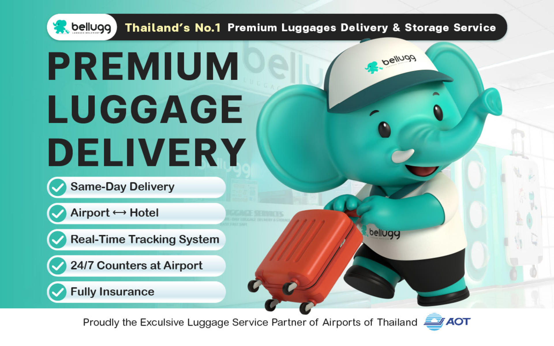 Bellugg Luggage Delivery in Thailand - Image 1