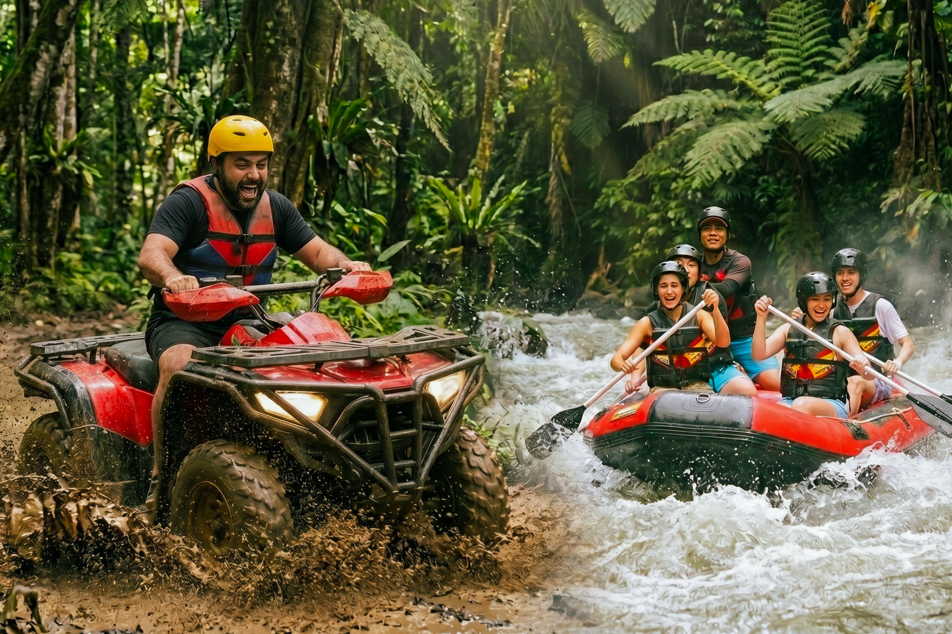Combo ATV and Ayung River Rafting with Lunch - Image 1