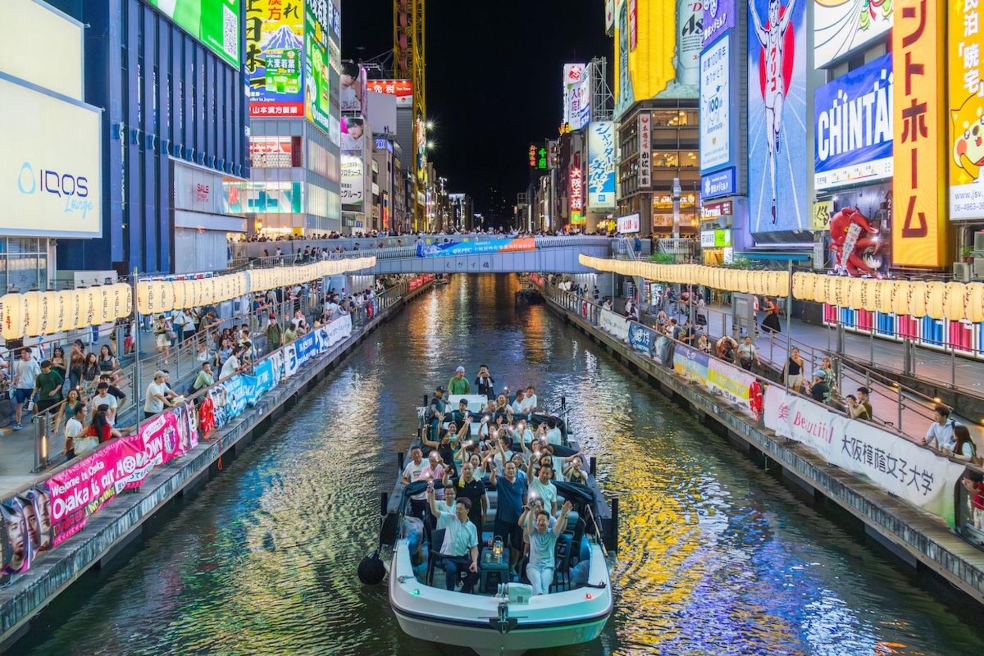Osaka Dotonbori Naniwa Sightseeing Boat - Thumbnail 2