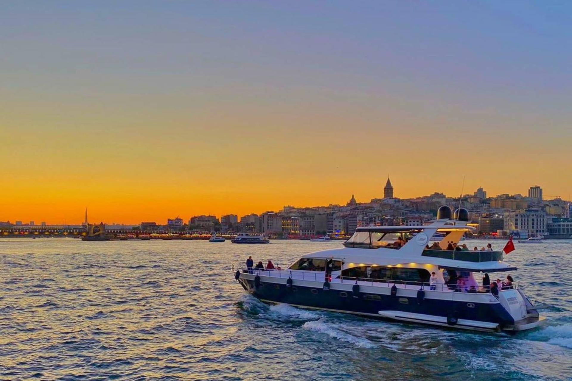 Luxury Sunset Yacht Cruise on Bosphorus Strait with Snacks - Image 1