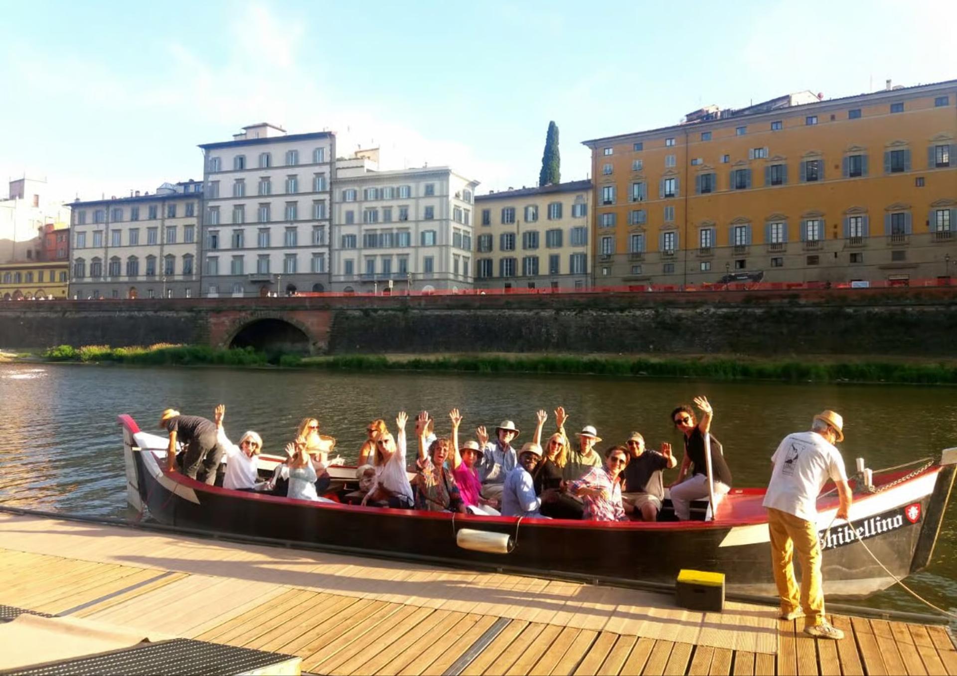 Florence Traditional Gondola Guided Boat Tour on the Arno River - Thumbnail 6
