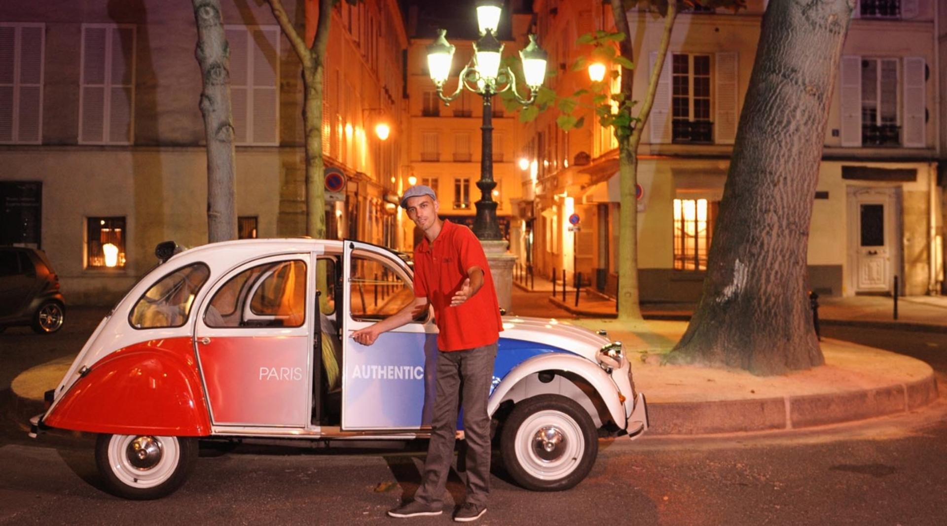 Citroen 2CV Night Tour and Seine River Cruise in Paris - Thumbnail 2