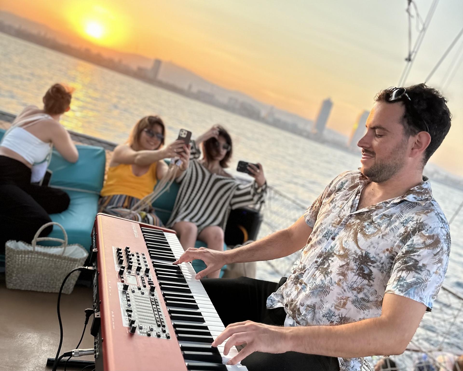 Sunset Catamaran Cruise in Barcelona with Live Music by Aperol - Thumbnail 3