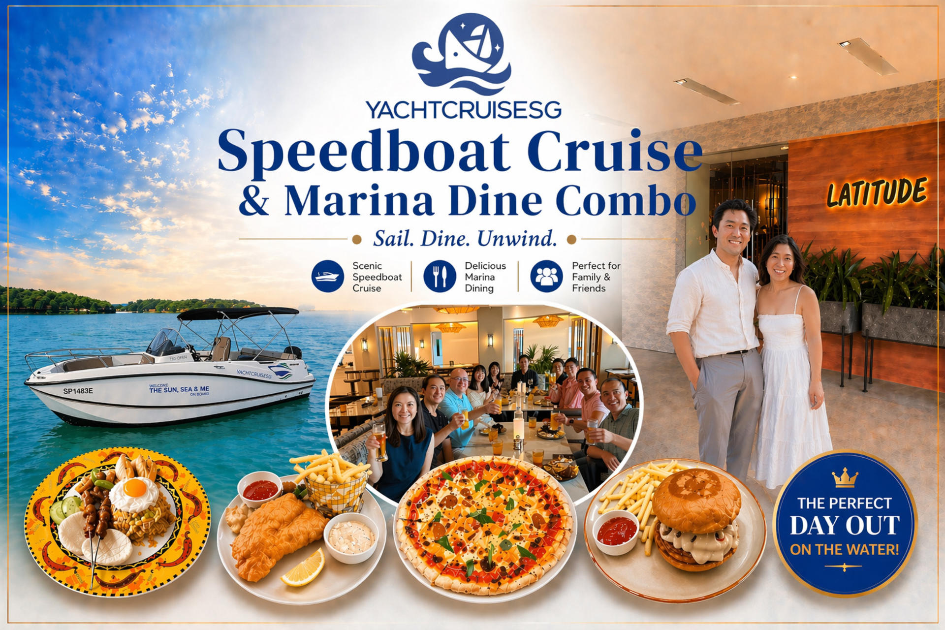 Speedboat Cruise & Marina Dine Adventure by YachtCruiseSG - Image 1