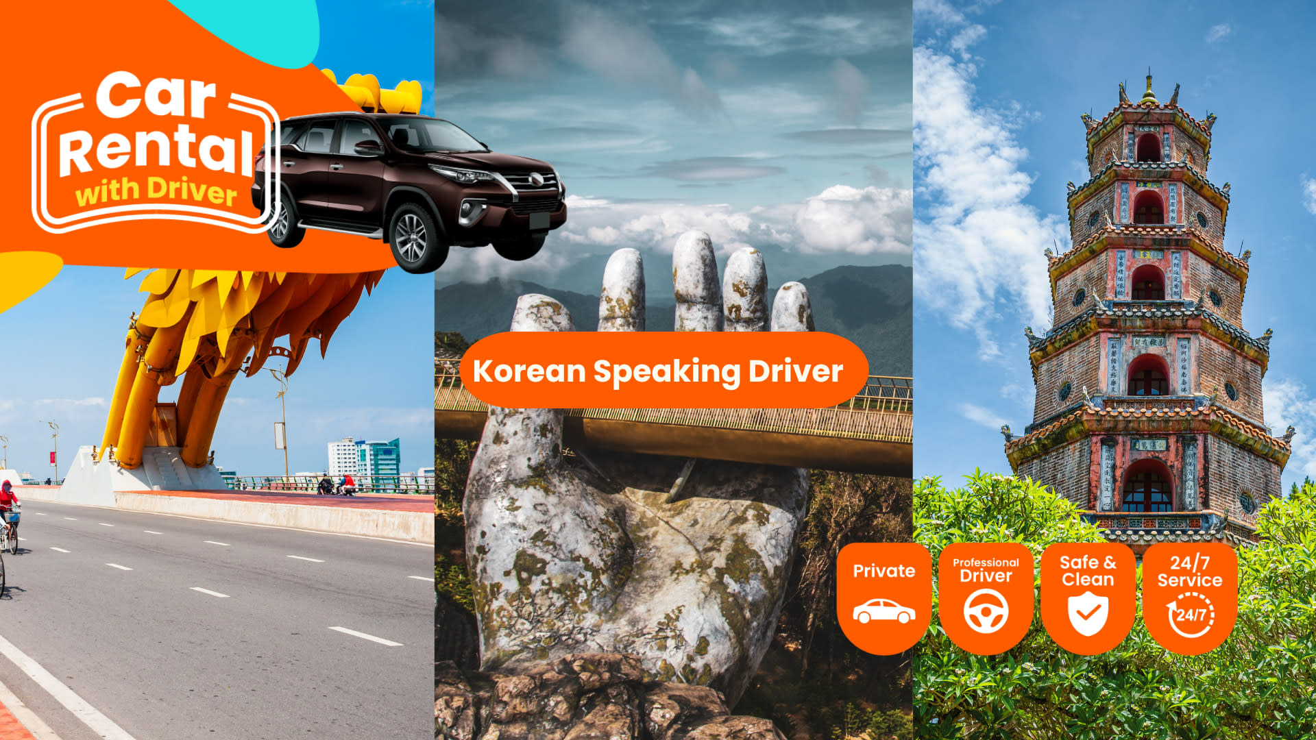 [Korean Speaking Driver] Da Nang Private transfer to Ba Na/ Hoi An/ Hue - Image 1