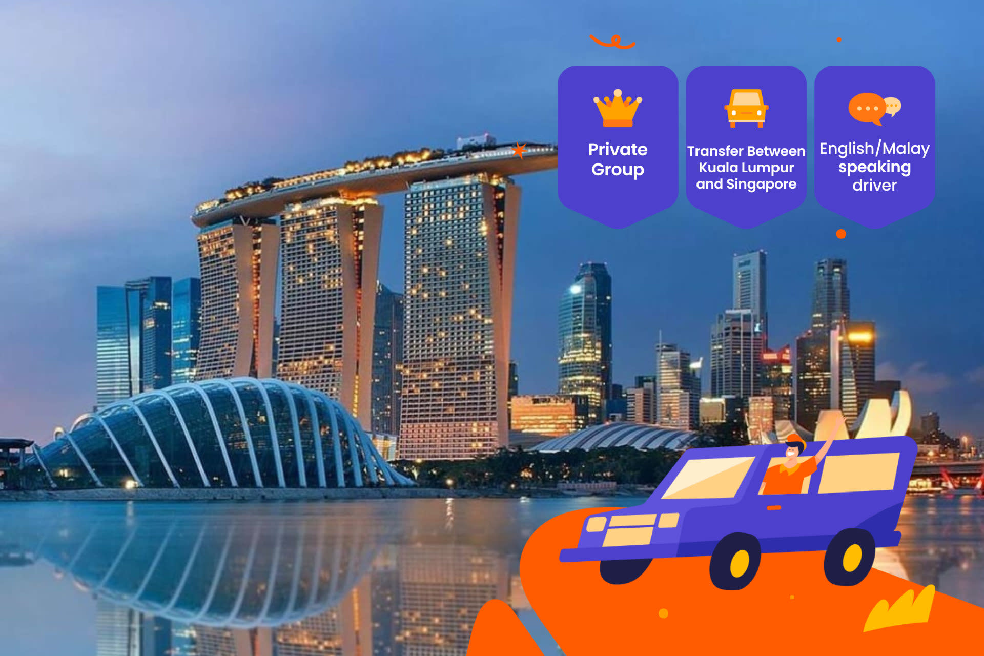 Private One Way Transfer Between Kuala Lumpur to Singapore - Image 1