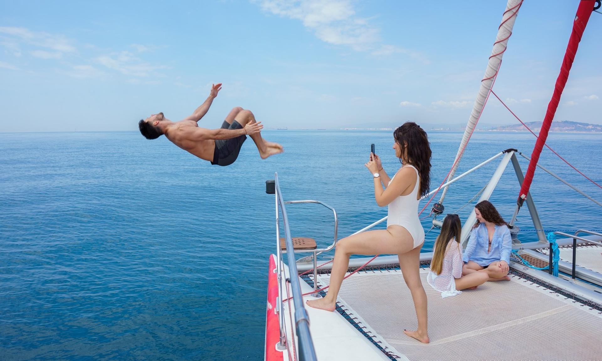 Day or Sunset Catamaran Cruise with Tapas & Drinks from Barcelona - Thumbnail 12