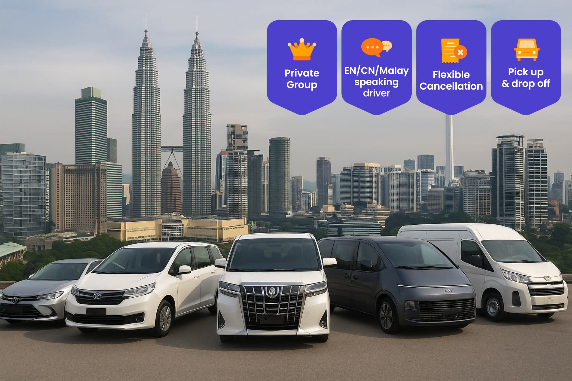 Private Transfers from Kuala Lumpur to Genting Highlands, Penang, Johor Bahru, Malacca And More - Image 1
