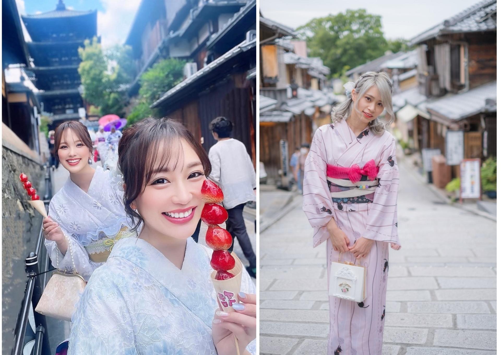 Kimono rental near Kiyomizu-dera Temple in Kyoto | Choose from additional options such as tea ceremony & matcha making, makeup, and photo shoots | Aiwafuku Kiyomizu Main Store - Image 1