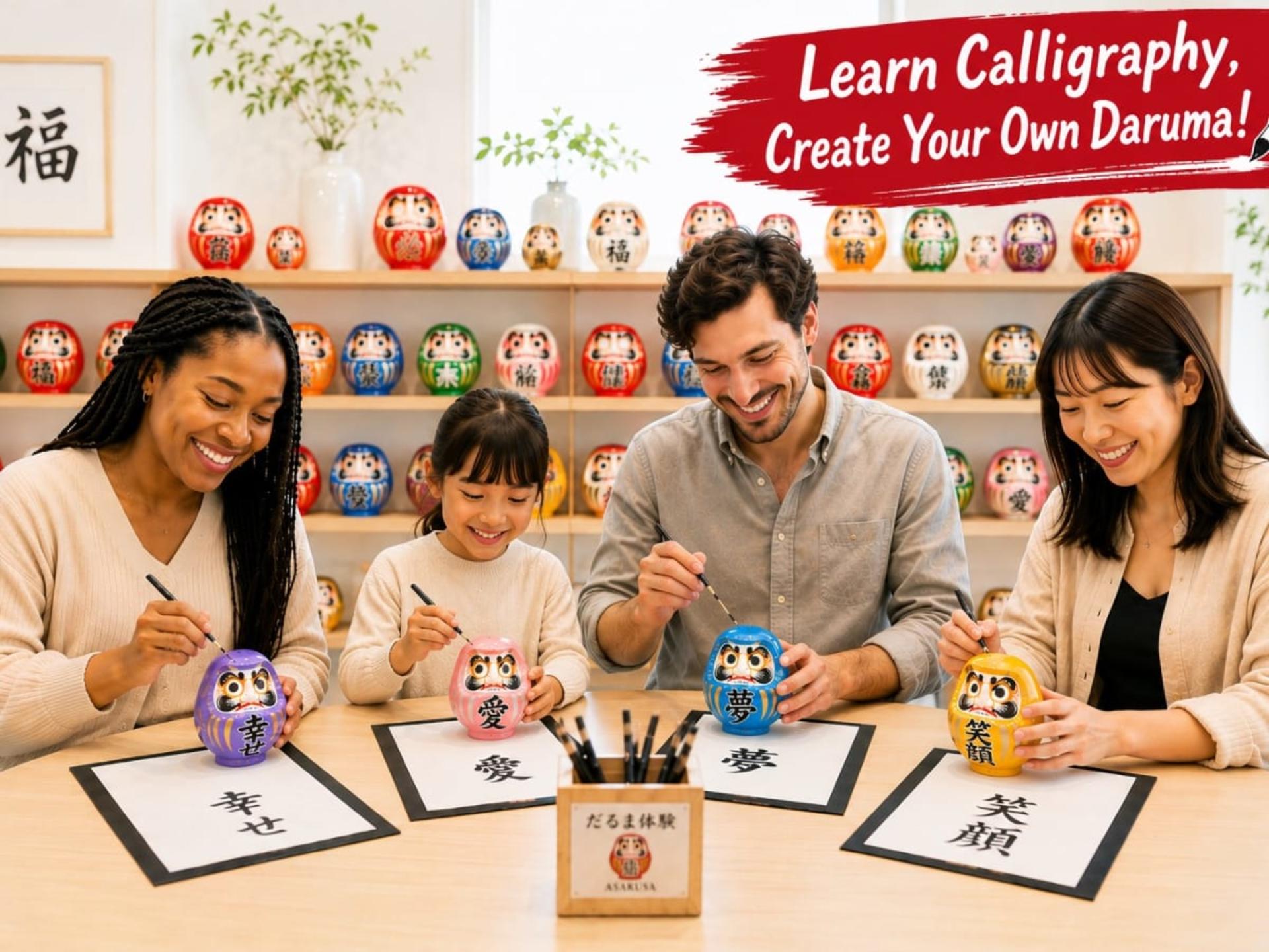 Create Your Own Daruma | Asakusa Calligraphy Experience - Thumbnail 7