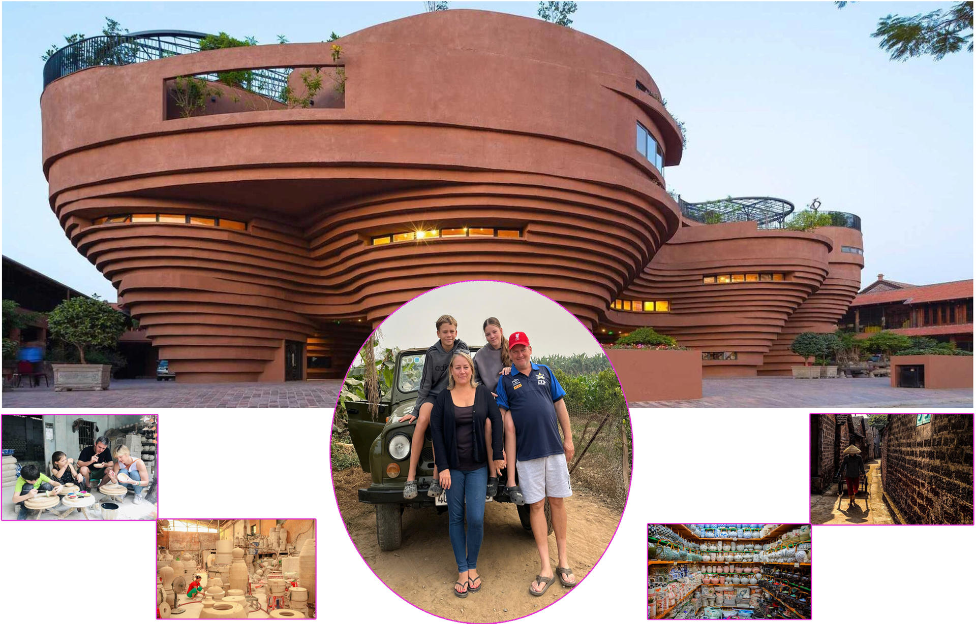 Hanoi Half-Day Jeep Tour to Bat Trang Pottery Village & Workshop - Image 1