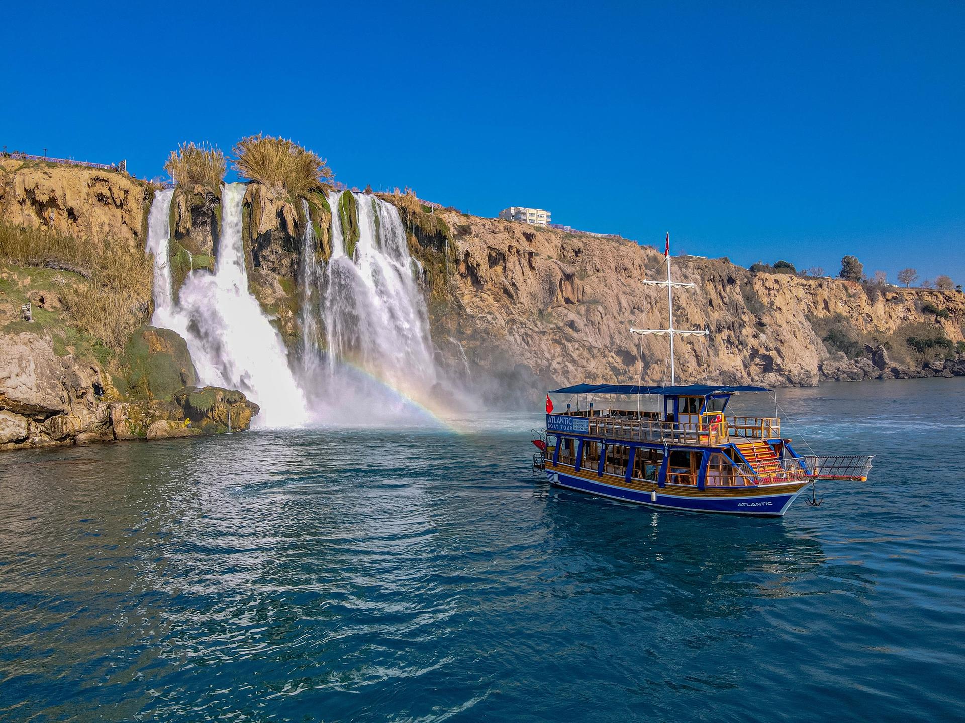 Duden Waterfalls Boat Trip with Lunch and Swimming from Antalya - Image 1