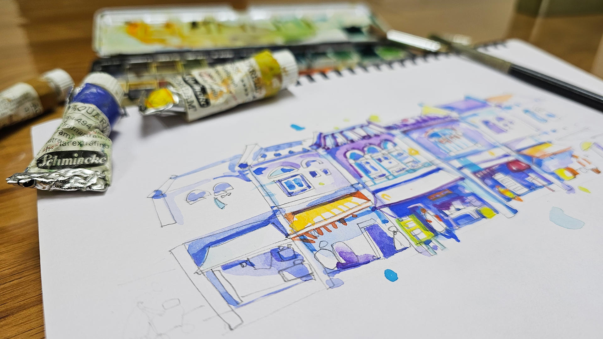 Watercolour Sights of Singapore - Image 1