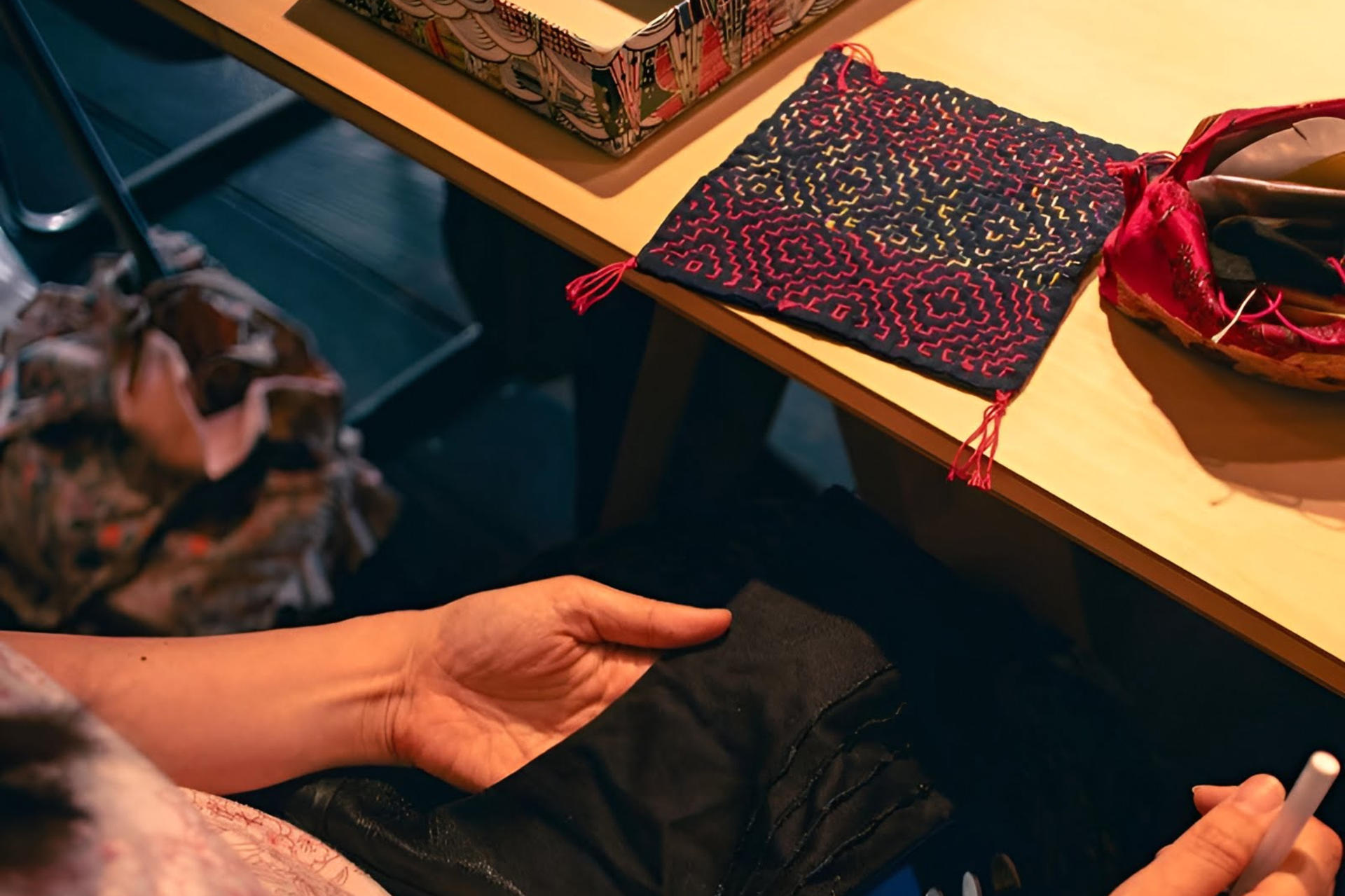 Japanese Stitching Sashiko Workshop Experience in Osaka - Thumbnail 4