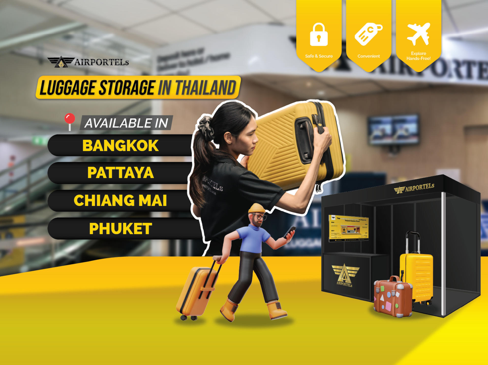 AIRPORTELS Luggage Storage Service in Thailand